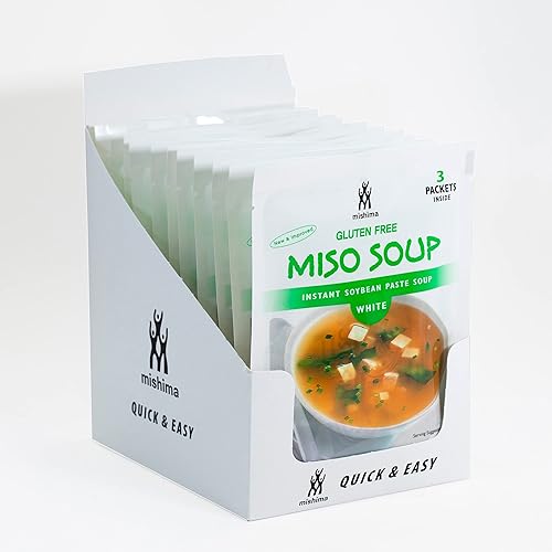 Miniatura 4 de Mishima Mezcla de sopa instantánea, miso blanco, paquetes de 1.05 onzas (paquete de 12)