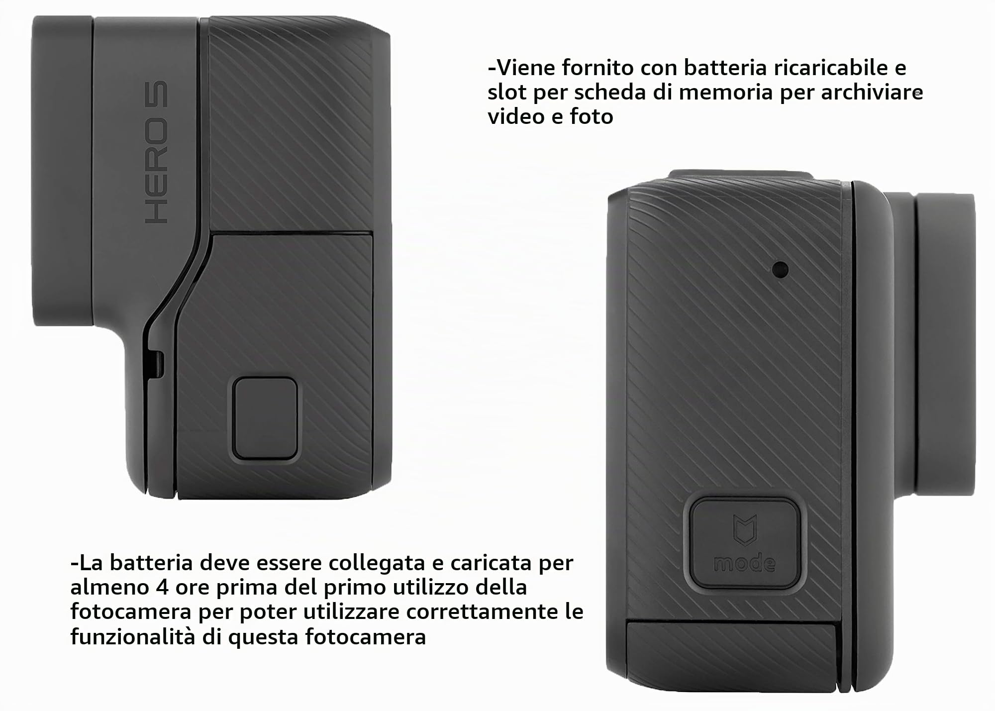 GoPro HERO5 Black Ricondizionata 4K UHD 2160p