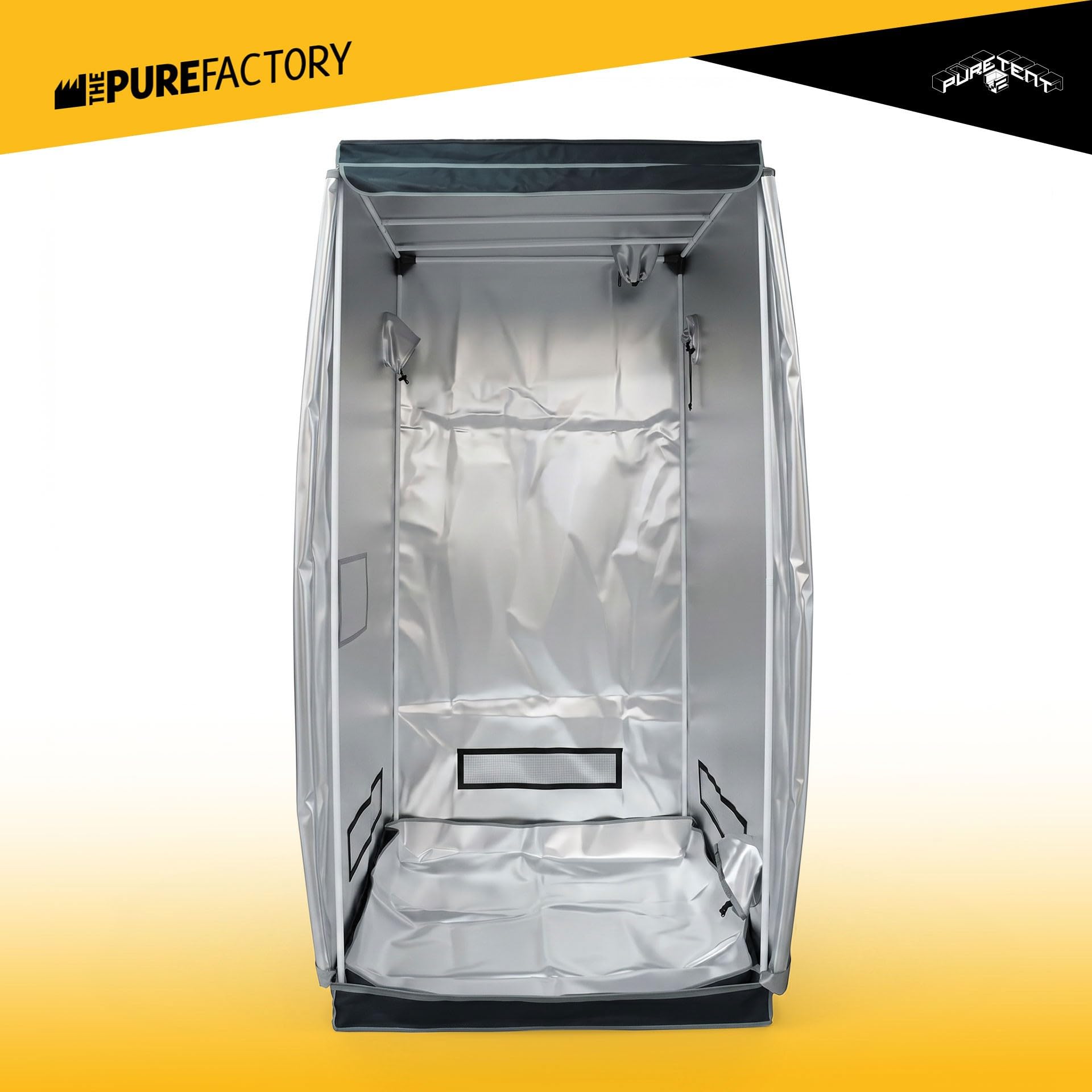 Armario de Cultivo Medio | Pure Tent Vers 2.0 | 80X80X180 cm | Ideal para Cultivo Interior de Plantas | Control de Luz Efectivo | Lona Impermeable | Estructura de Ventilación