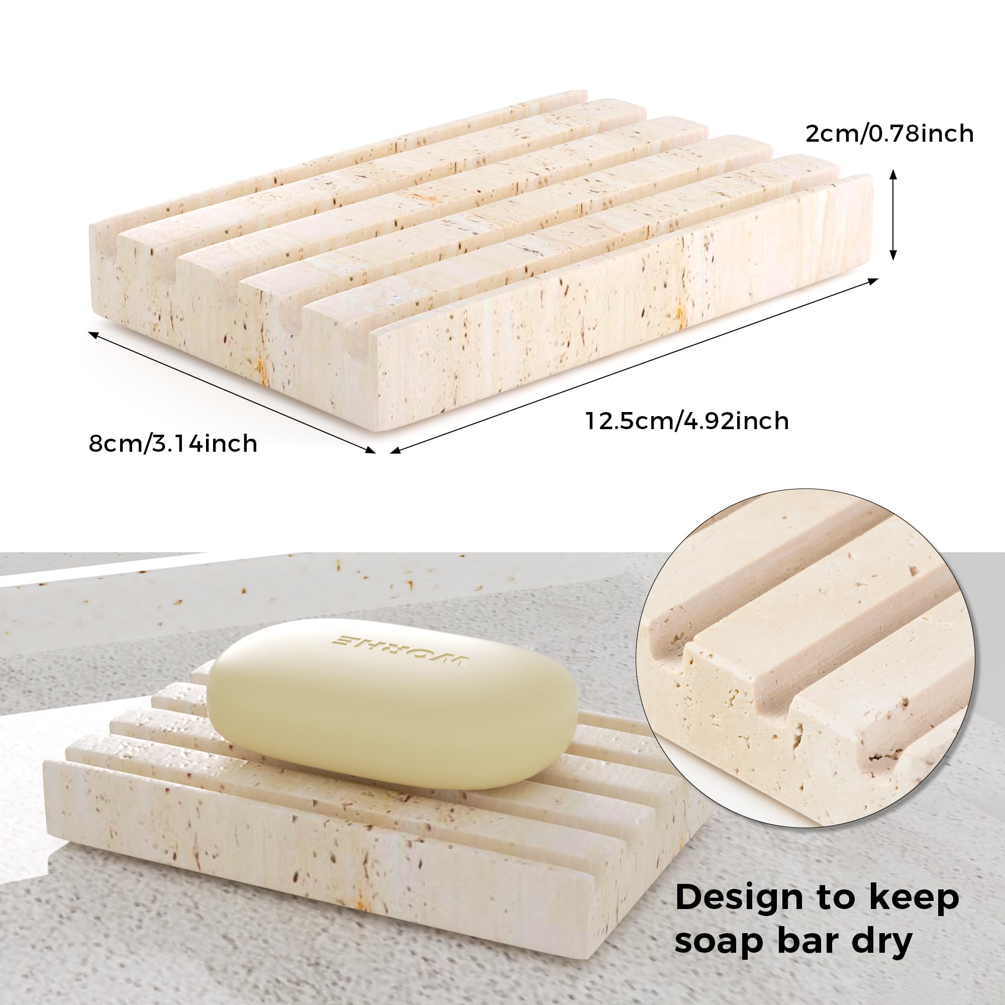 Decopatent® Zeepbakje met 4 ophanghaken voor 2 stuks zeep - Hangende