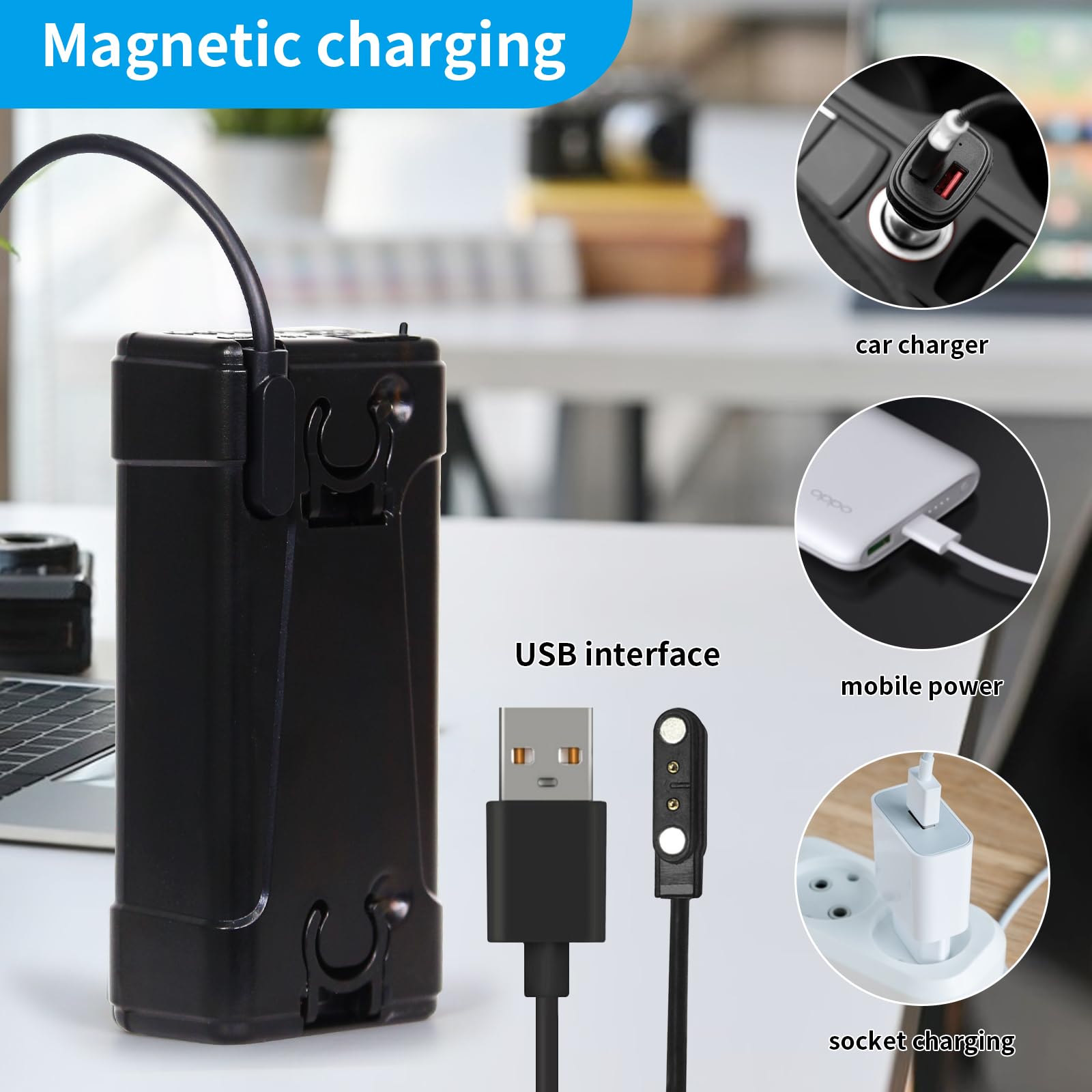 Doccia da Campeggio Portatile,con Luce a LED,Borsa Portatile,Ricarica USB,Pompa Doccia elettrica, Due Teste Doccia, Adatto per Escursioni/Campeggio, Spiaggia, Animali Domestici, all'aperto