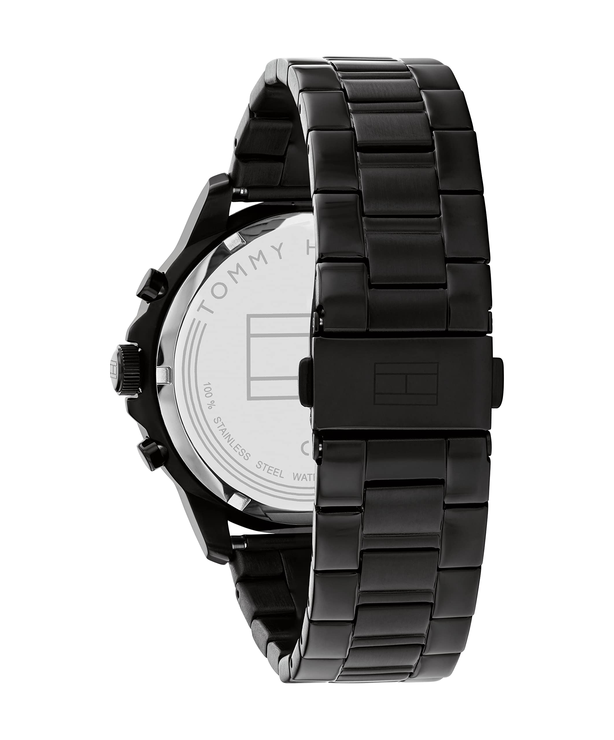 Tommy Hilfiger Reloj Analógico de Cuarzo Multifunción para Hombre con Correa de Acero Inoxidable o de Cuero