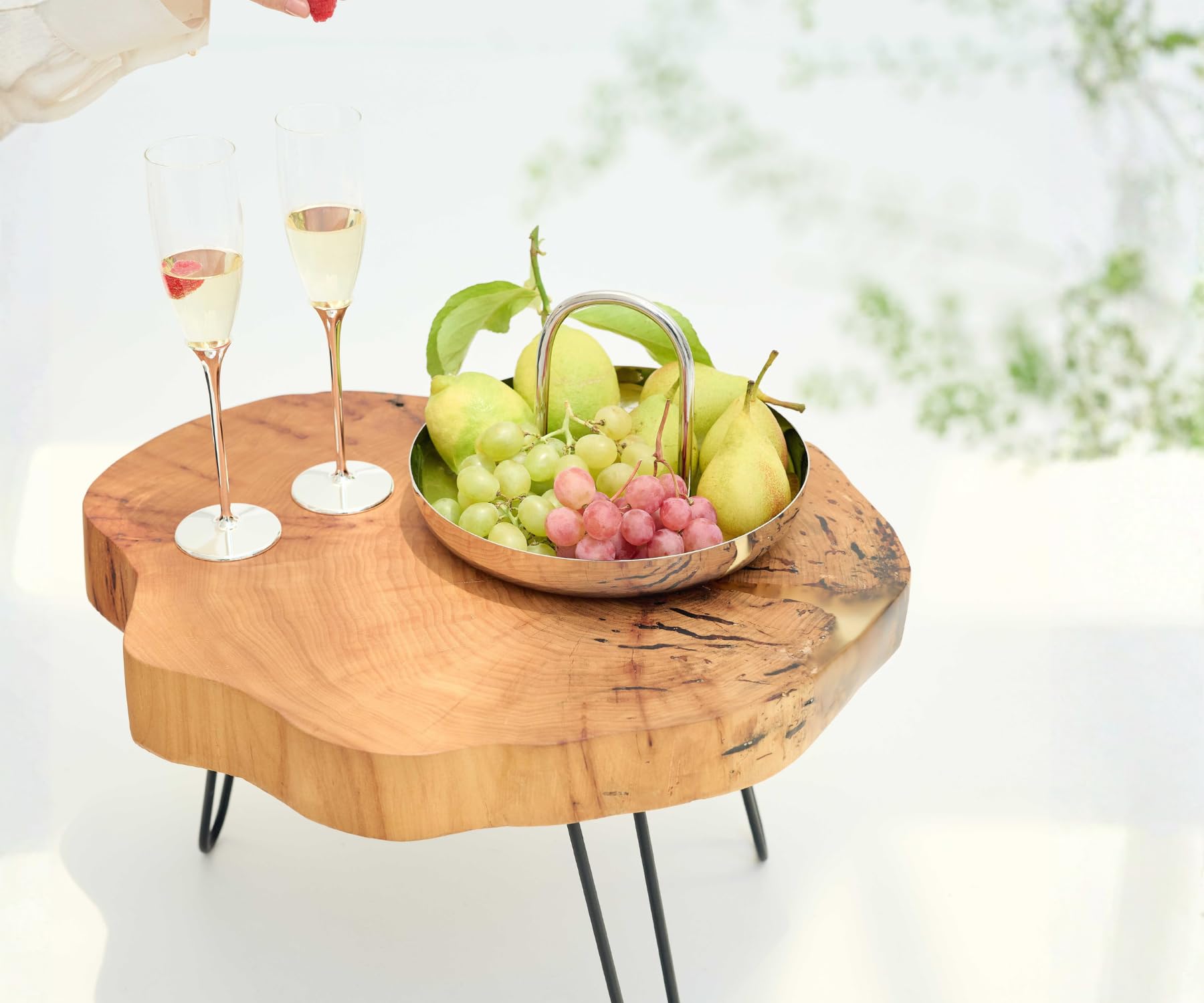 EDZARD 2er-Set Sektkelch Victoria (Höhe 27 cm) aus Glas, Fuß edel versilbert, anlaufgeschützt