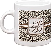 Vista 2 de Taza de espresso personalizada con estampado de leopardo de un solo tiro, 3 oz.