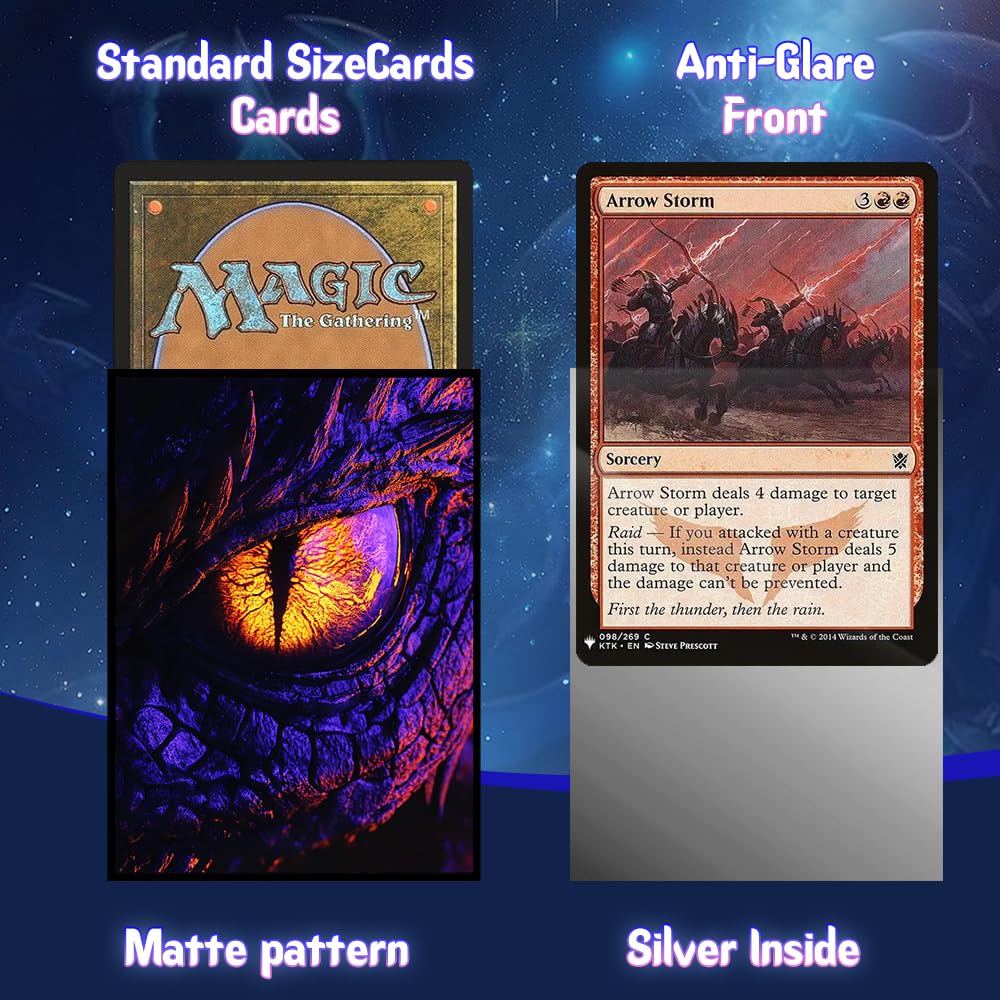 MTG Card Sleeves 100CT, Glossy Art Card Sleeves, Glossy Back & Clear Front,  66x92mm (Dragon's Eye) : Buy Online at Best Price in KSA