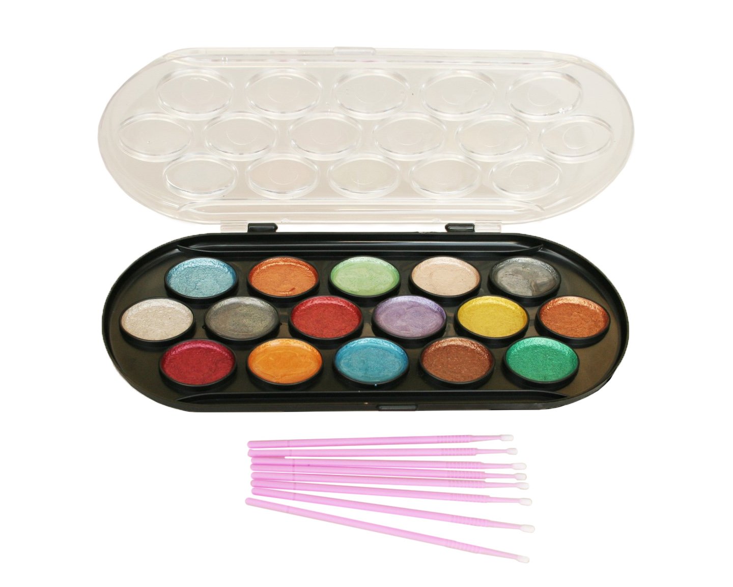 Face Paint Metallic Kit, Body Paint, Hair Paint with 16 Pop