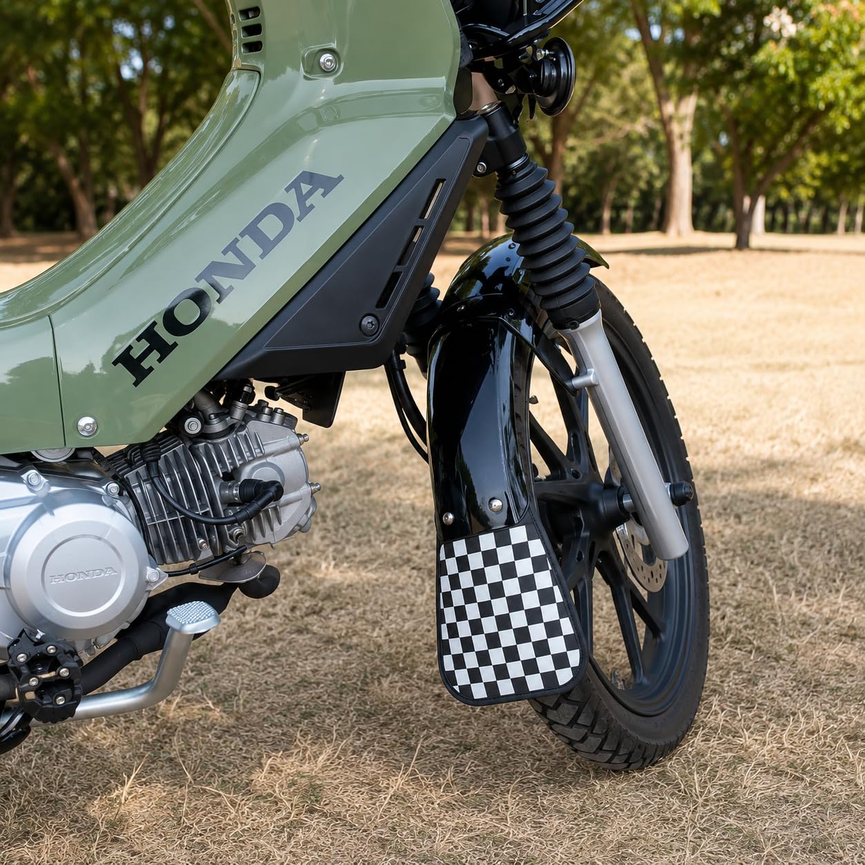 Amazon | HI-LINE バイク フロントマッドガード 泥除け ラバー 縦194mm