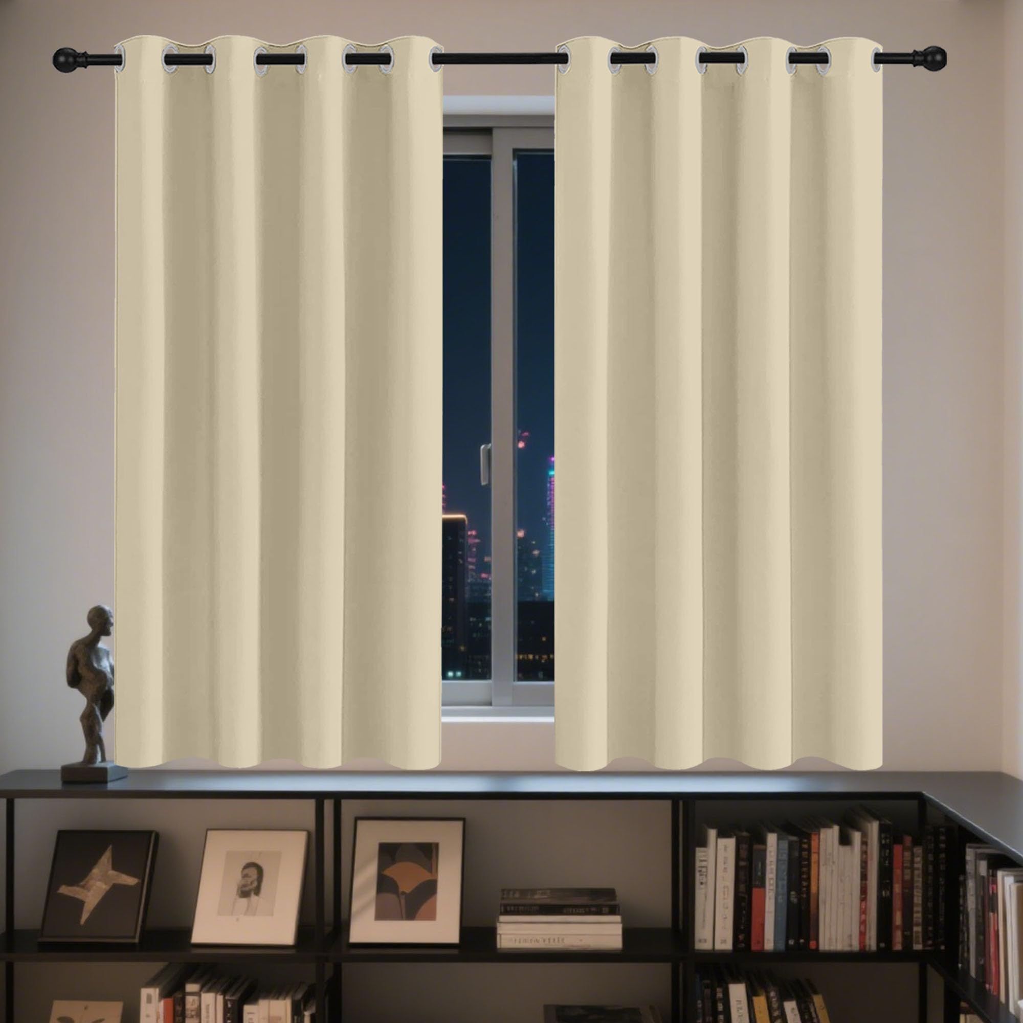 Rideau à oeillets occultant 145 x 200 cm pour préserver l'intimité de votre intérieur