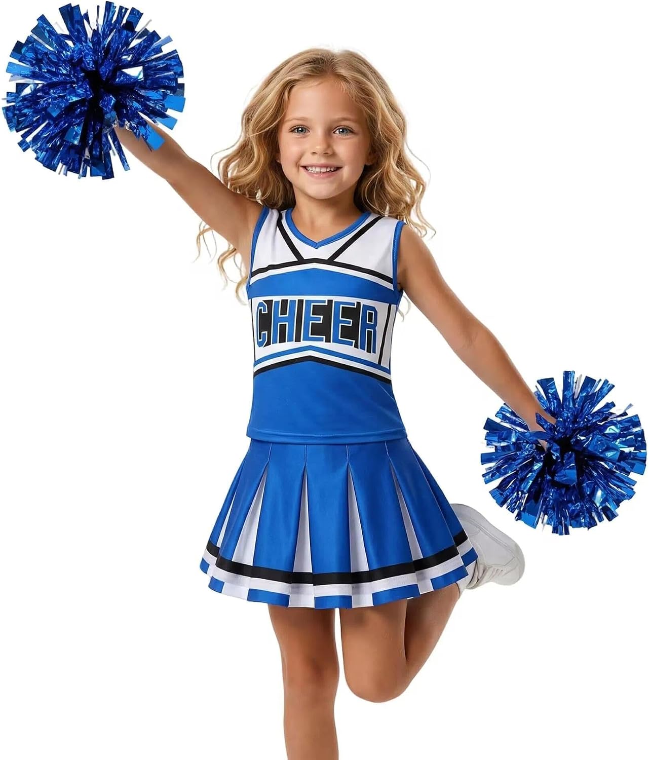 Koatobbor Girls Cheerleader Costume Cheerleading Outfit Dress for Halloween Party Birthday Gift