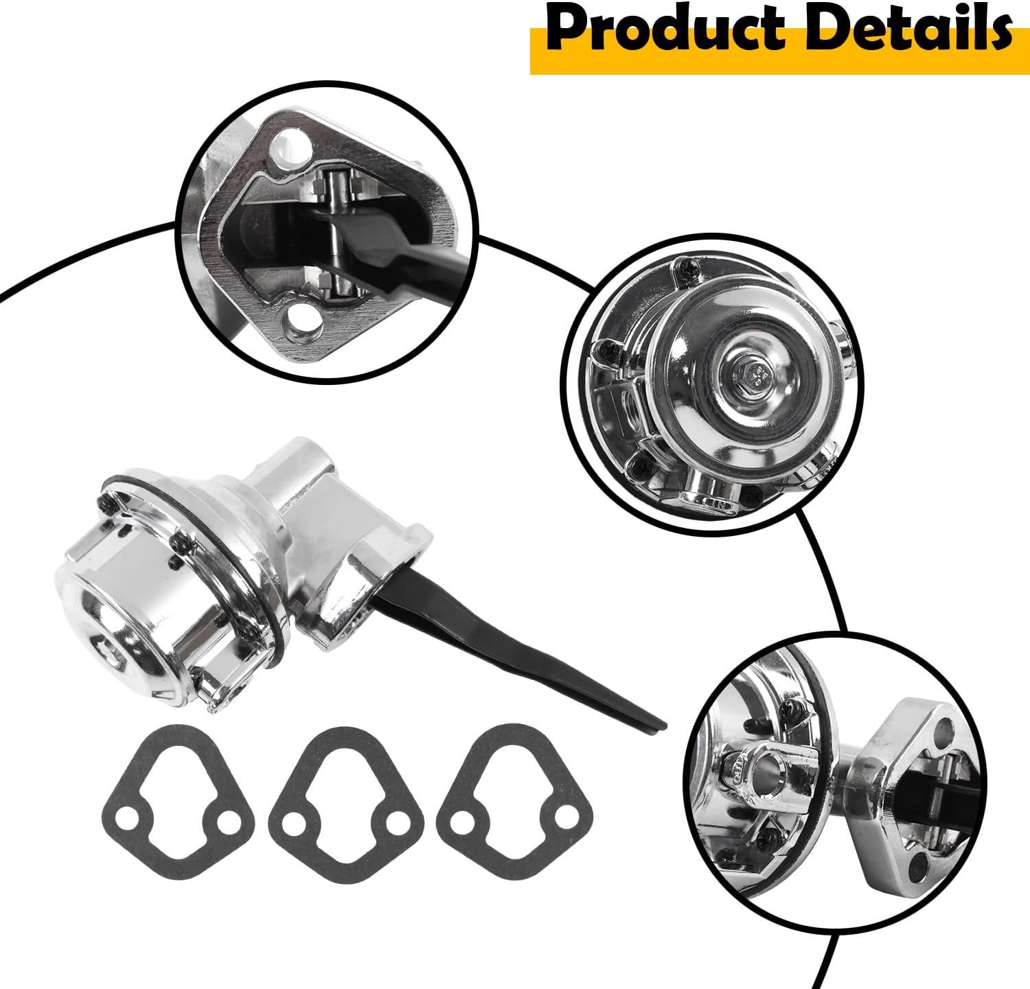 JM1010C High Volume Fuel Pump Compatible with Ford 429 460 Big Block Replacement 6PSI 80GPH