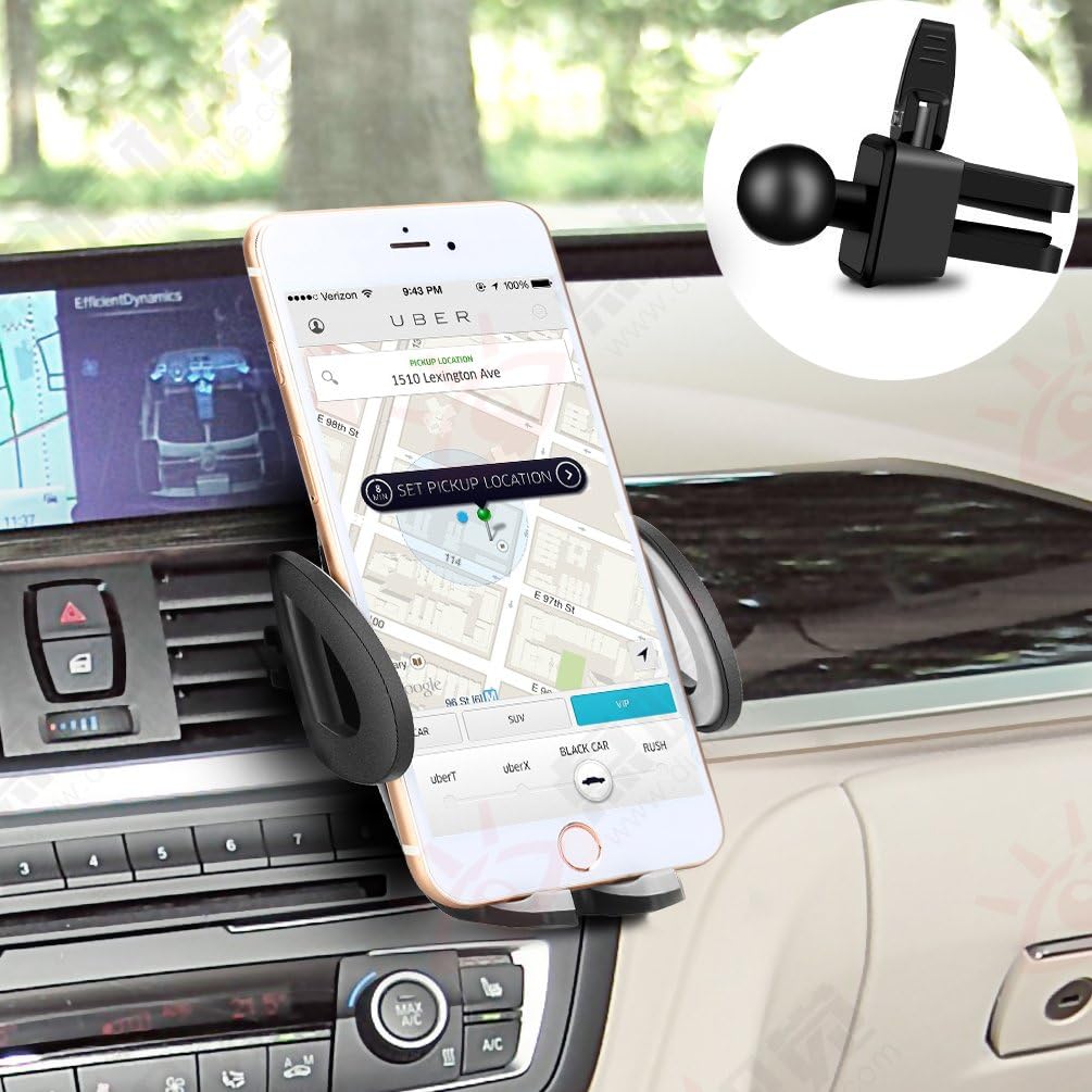 Car Phone Holder, Universal Car Phone Mount Air Vent Car Phone Holder for iPhone 7/7 Plus/ 6S/ 6s Plus/ 6/ 5S/ 5C, Samsung Galaxy S7 S6 Note 5/4, Huawei and Other Smartphone