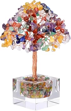 Jovivi Large Crystal Tree with Square Glass Base Birthday Gifts for Women
