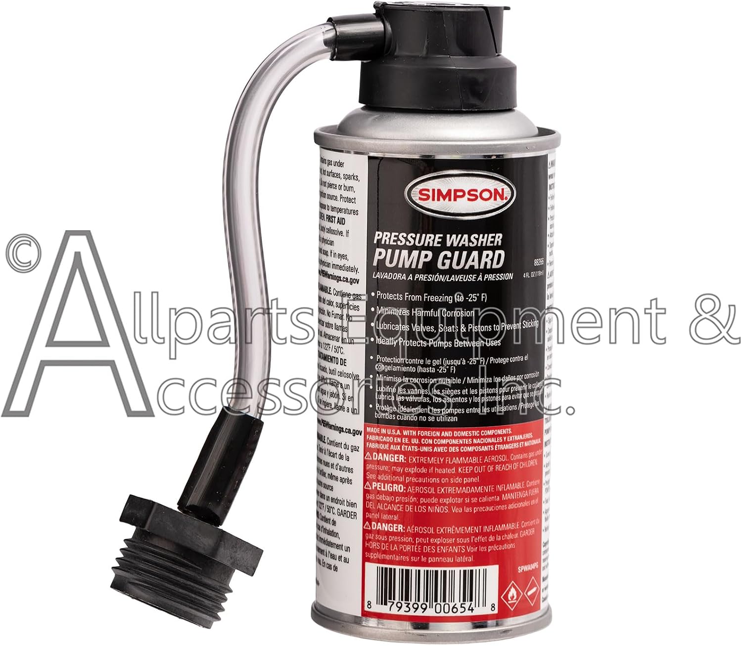 Allparts Equipment & Accessories 88266 Simpson 4 fl oz. Can of Pump Guard Pressure Washer Saver for Conditioning and Winterizing Pressure Washer Pumps