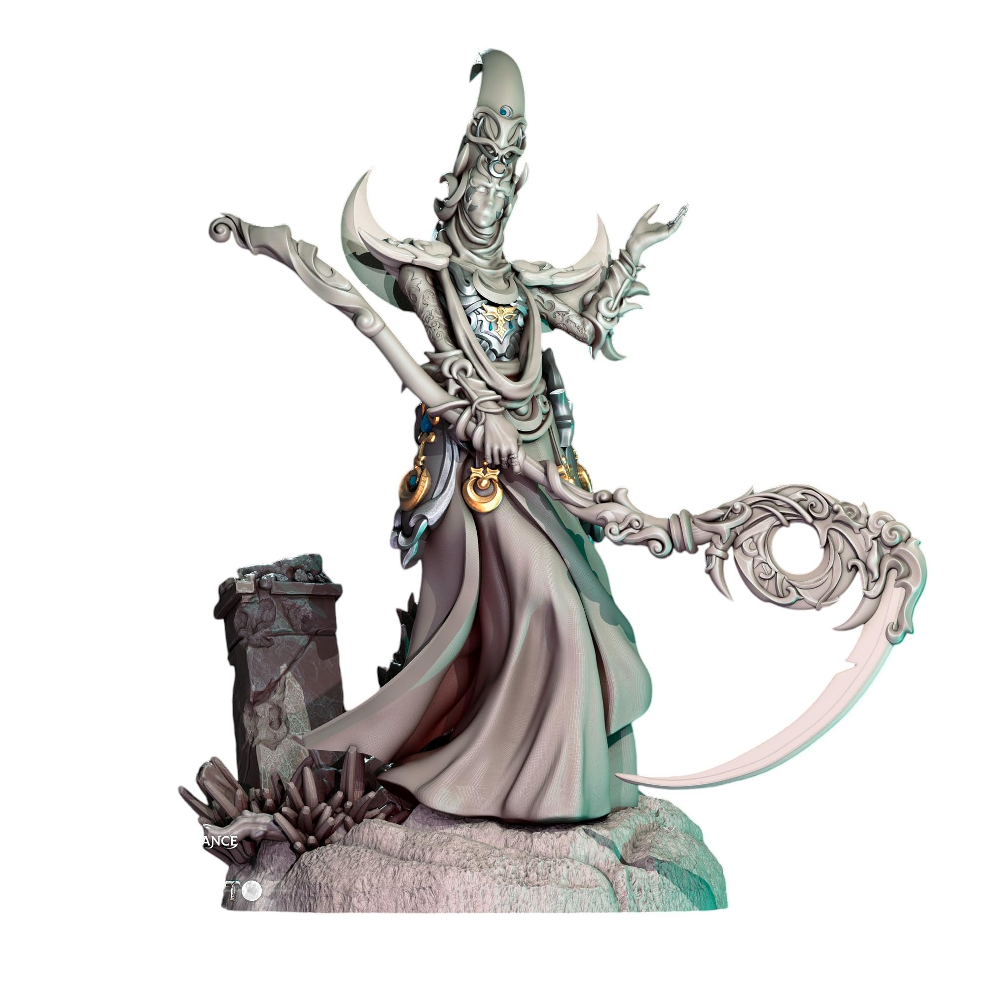 TYL Mages of The Crescent Unpainted Miniature for War Gaming | RPG Scale Figures, Detailed Tabletop Board Game Accessories | Realistic Tabletop