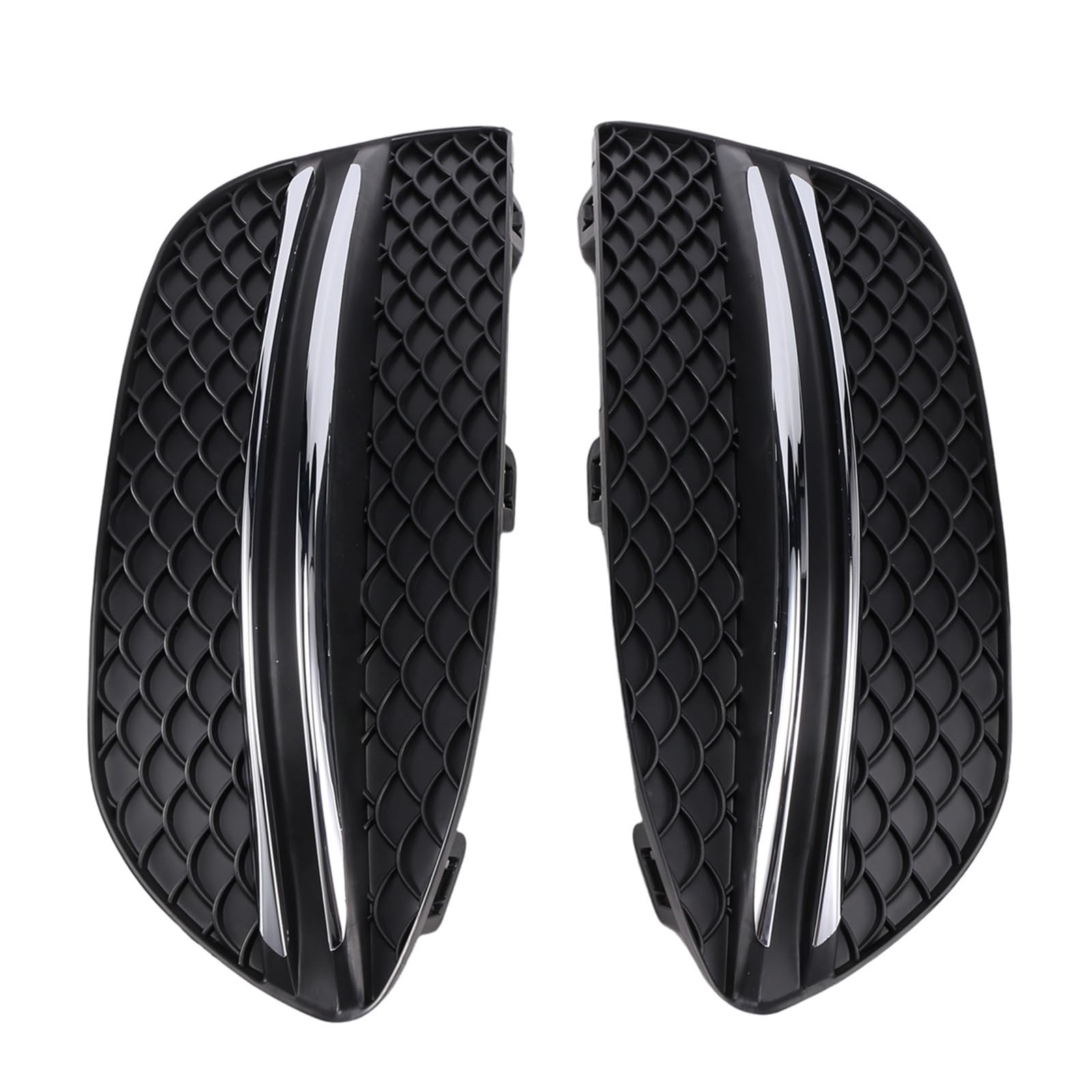 Cubremarco faro antiniebra C180 y rejilla frontal con moldura cromada para Mercedes Clase C W205