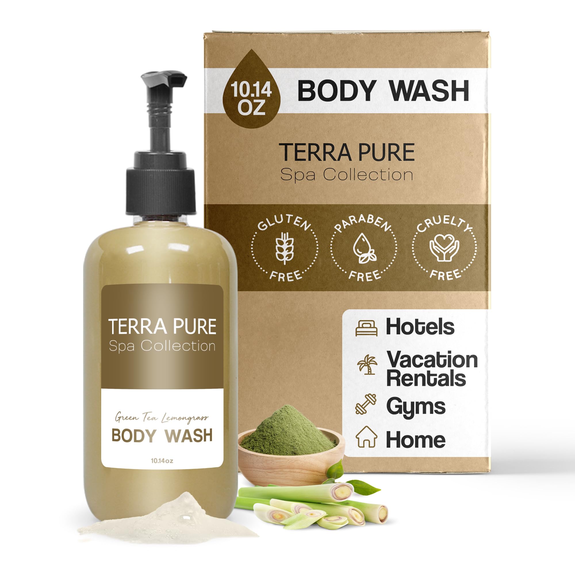 Body Wash | Spa Collection | Hotel Amenities in Pump Bottle | 10.14 oz. / 300 ml (Single Bottle)