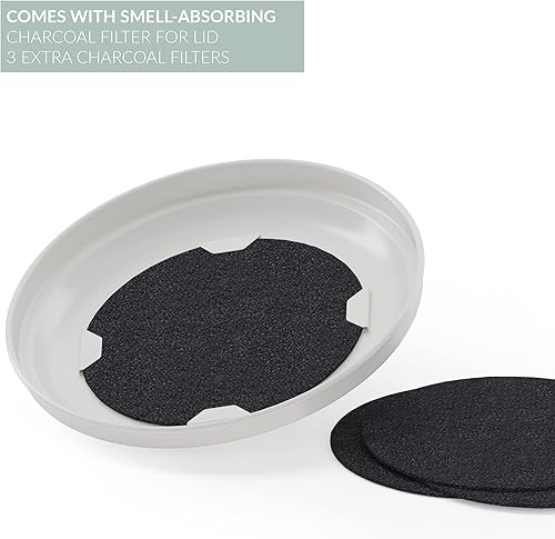 Miniatura 5 de Barnyard Designs Contenedor de compostaje para encimera de cocina, compostador de encimera de 1.2 galones con filtros extra absorbentes de olores y