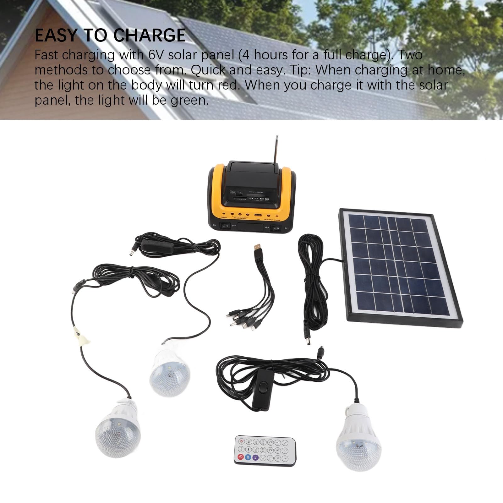 Fafeicy 5000 MAh Solar Power Generator Portable Station na Kemping -Notfall -outdoor