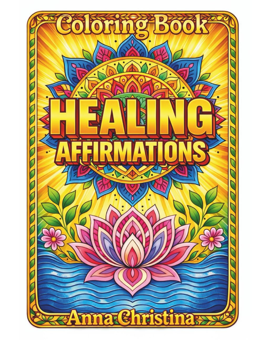 Healing Affirmations Coloring Book: 50 Inspirational Quotes and Calming Art Therapy Pages for Stress and Anxiety Relief, Relaxation, Self-Care, and Inner Peace