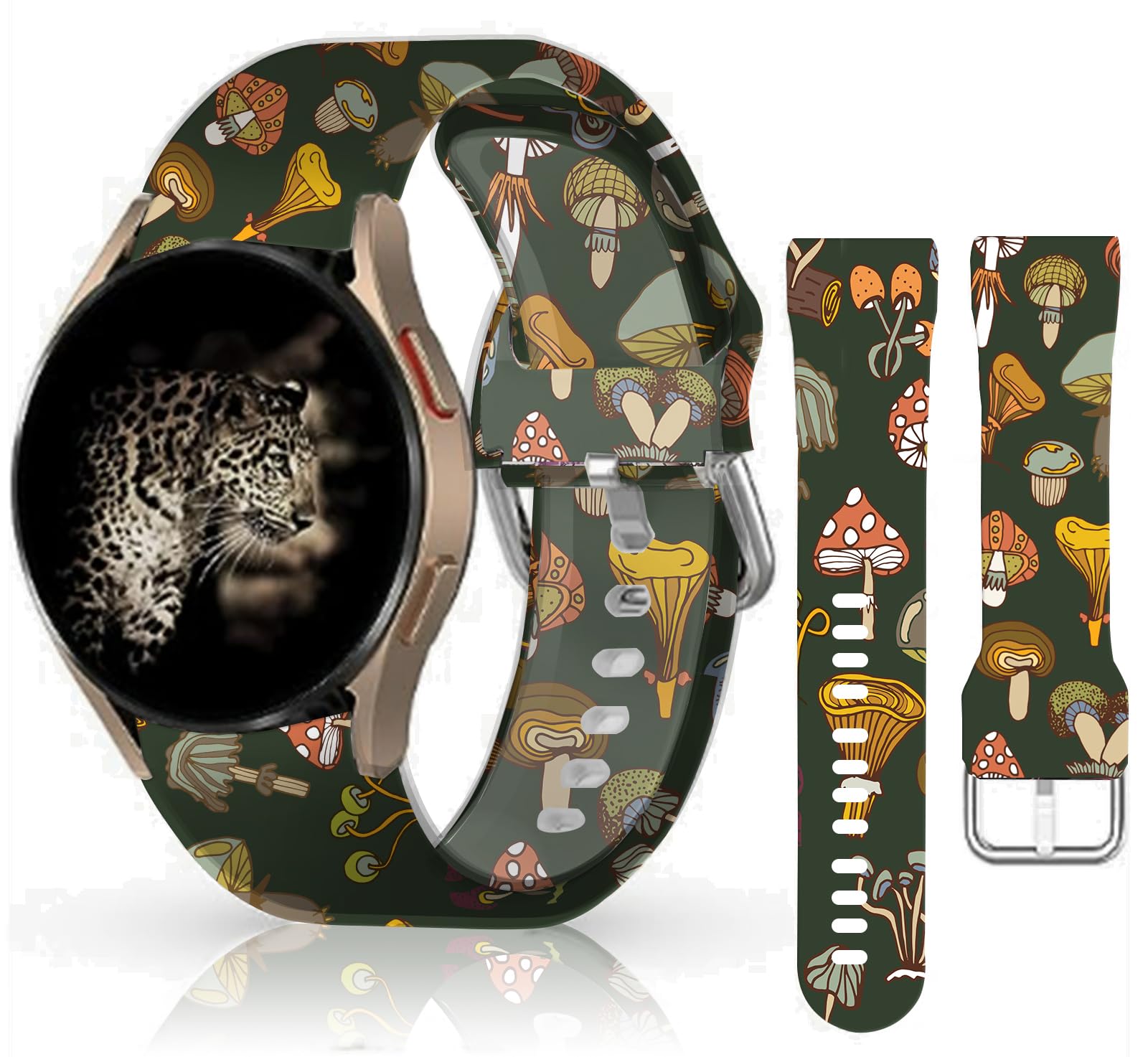 POFMGT 20mm Silicone Sport Bands Compatible for Galaxy Watch 6/Watch 5/Galaxy Watch 4 40mm 44mm/Classic 42mm 46mm/Watch 3 41mm, Active 2 Watch Bands,