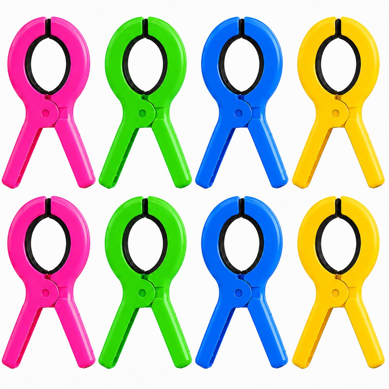 8PCS Beach Towel Clips, Windproof Sun Lounger Pegs for Beach Chairs