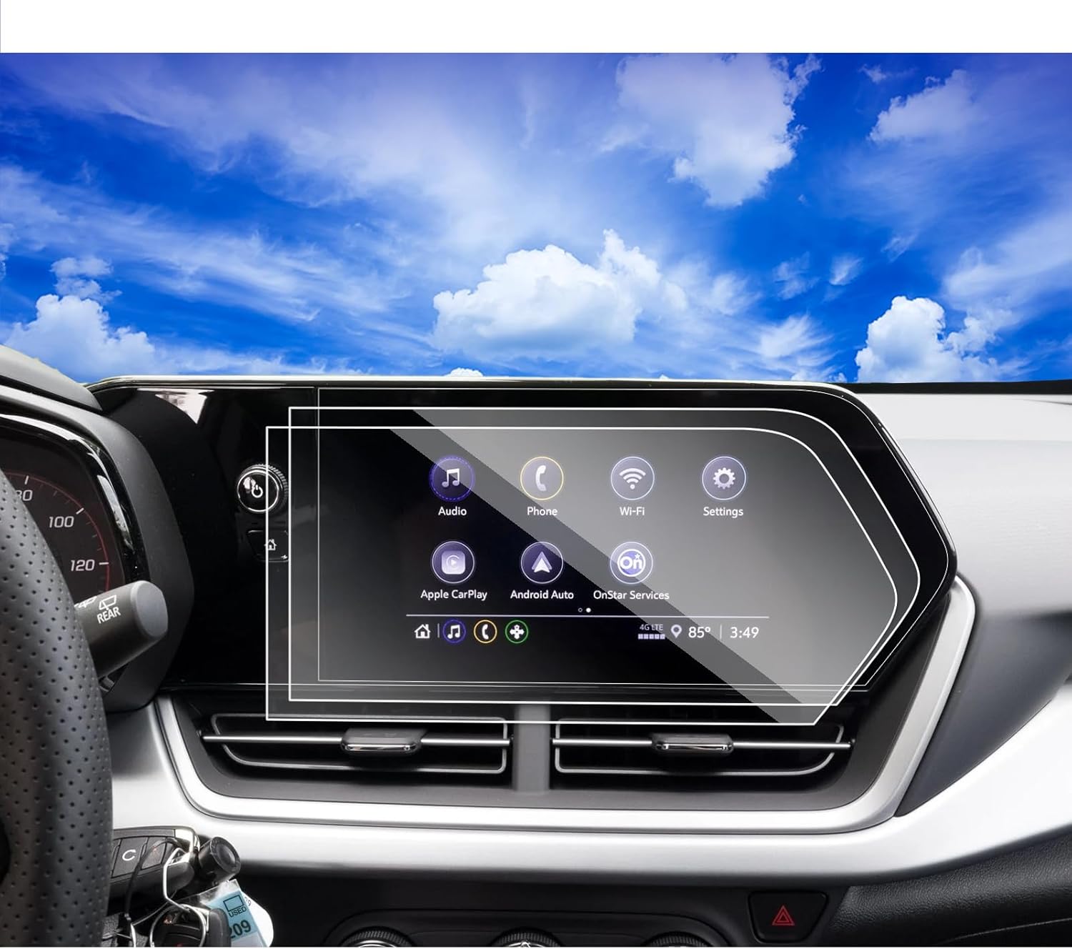 2Pack 2025 2026 Chevy Trax Screen Protector for 2024-2026 Chevy Trax LS 1RS Accessories 2025 Chevr olet Trax Screen Protector 8inch Navigation Tempered Glass Film