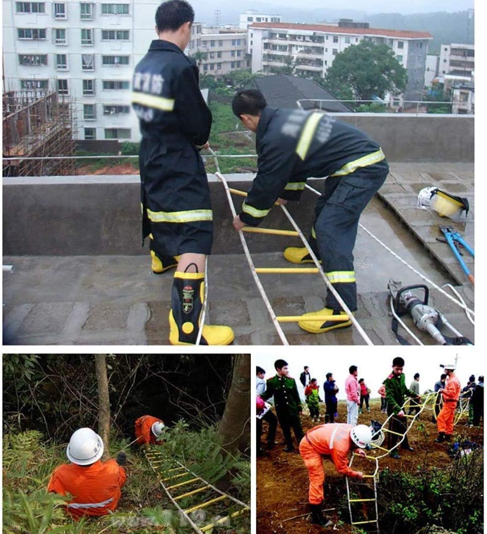 Fire Escape Rope Ladder Fire Escape Soft Ladder Fire Escape Rope Ladder Fire Escape Soft Ladder，Fire Escape Ladder Rope 5m Easy to Use Fire Safety Tool for Outdoor Recreation Compact & Essen