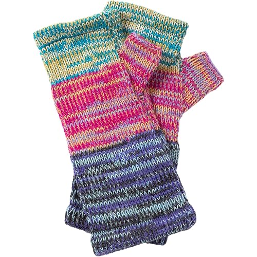 Alpaca Fingerless Mittens Gloves for Women 100% Super Soft Alpaca Fiber Handmade Fair Trade Typing Texting Gloves