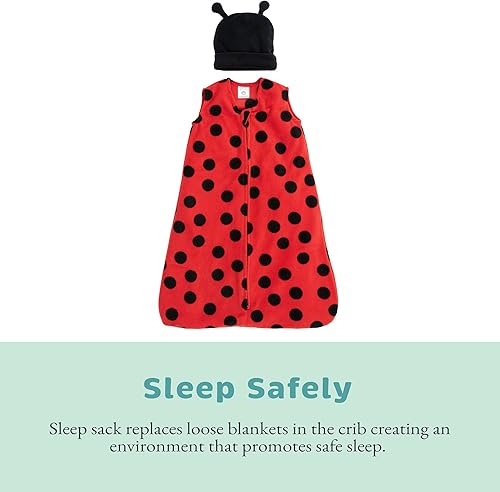 Vista 21 de Saco de dormir de forro polar para bebé, manta para bebé, saco de dormir y sombrero para recién nacido