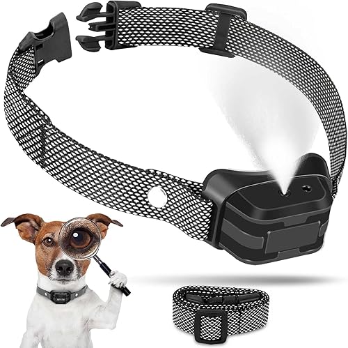 UCATQ Collar de corteza de citronela con 3 niveles de pulverización ajustables y sensibilidad, resistente al agua IPX67, collar antiladridos