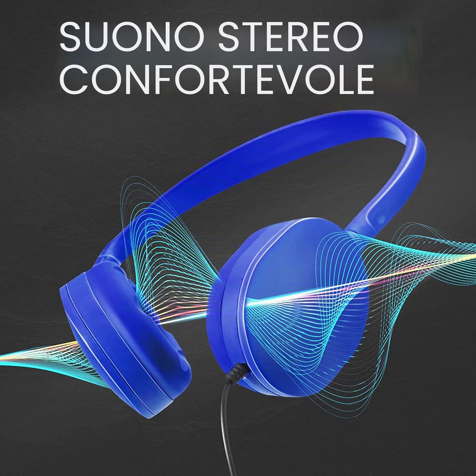 Confezione da 24 cuffie cablate Geekria per la classe, cuffie on-ear regolabili, cuffie per bambini con filo per scuole, studenti, biblioteche, laboratorio informatico, centri di test