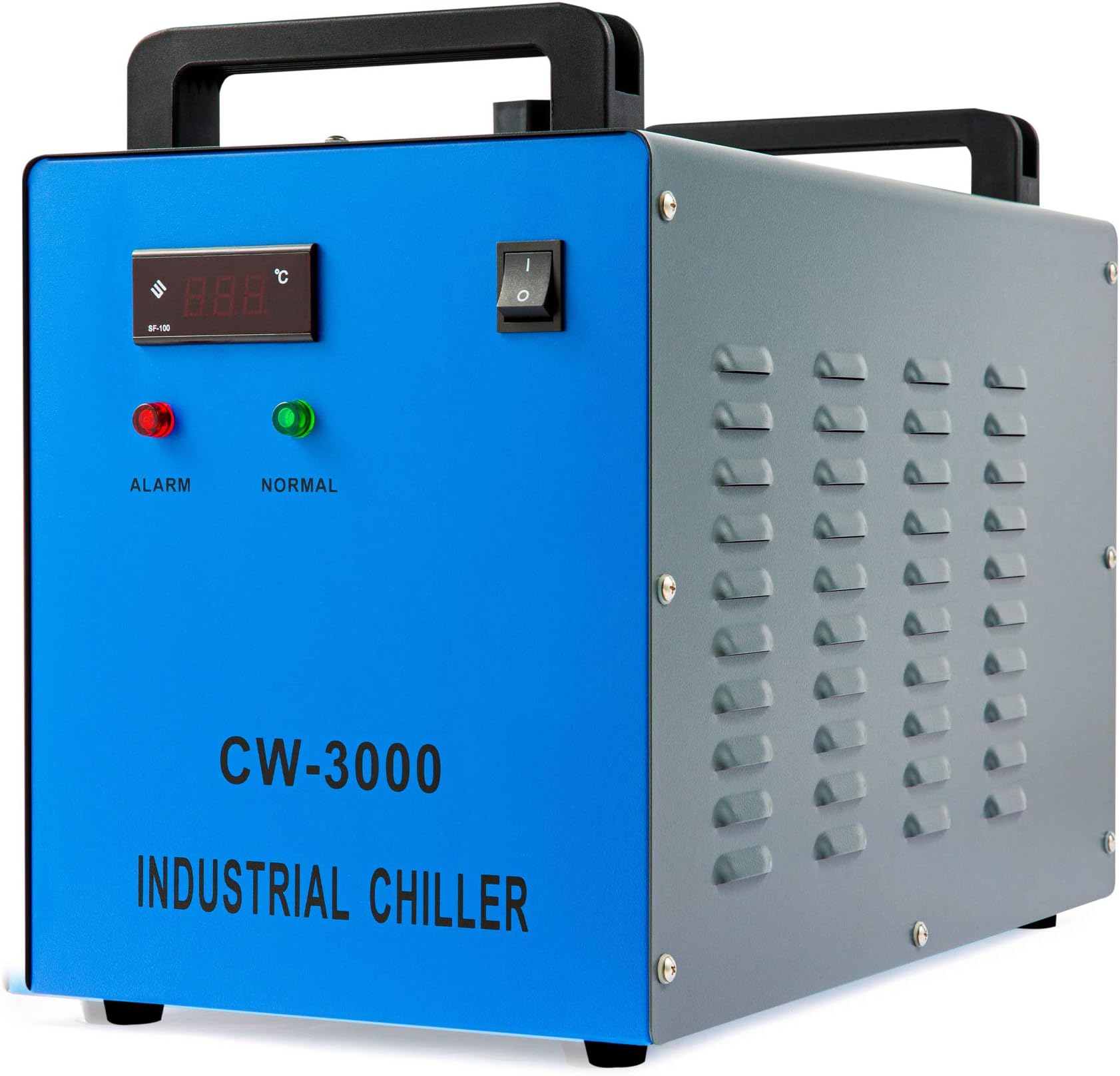 OMTECH 9L Industrial Water Chiller 2.6gpm Water Cooling System CW-3000 Water Cooler for 40W K40 CO2 Laser Engraving & Cutting Machines, Radiates 50W of Heat per Degree C