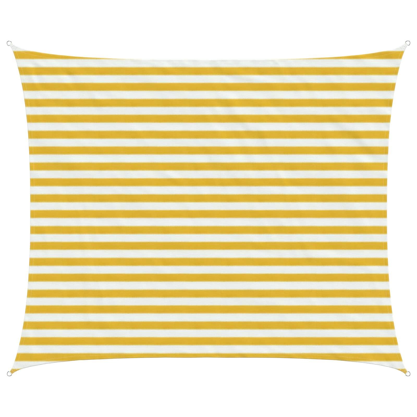 vidaXL Sunshade Sail Yellow and White 2.5 x 3 m HDPE, Garden and Terrace, Modern Sunshade Sail, Outdoor Shades, UV Blocking Cover, Wind Permeable Canopy for Balconies, Awning Solutions — image 1