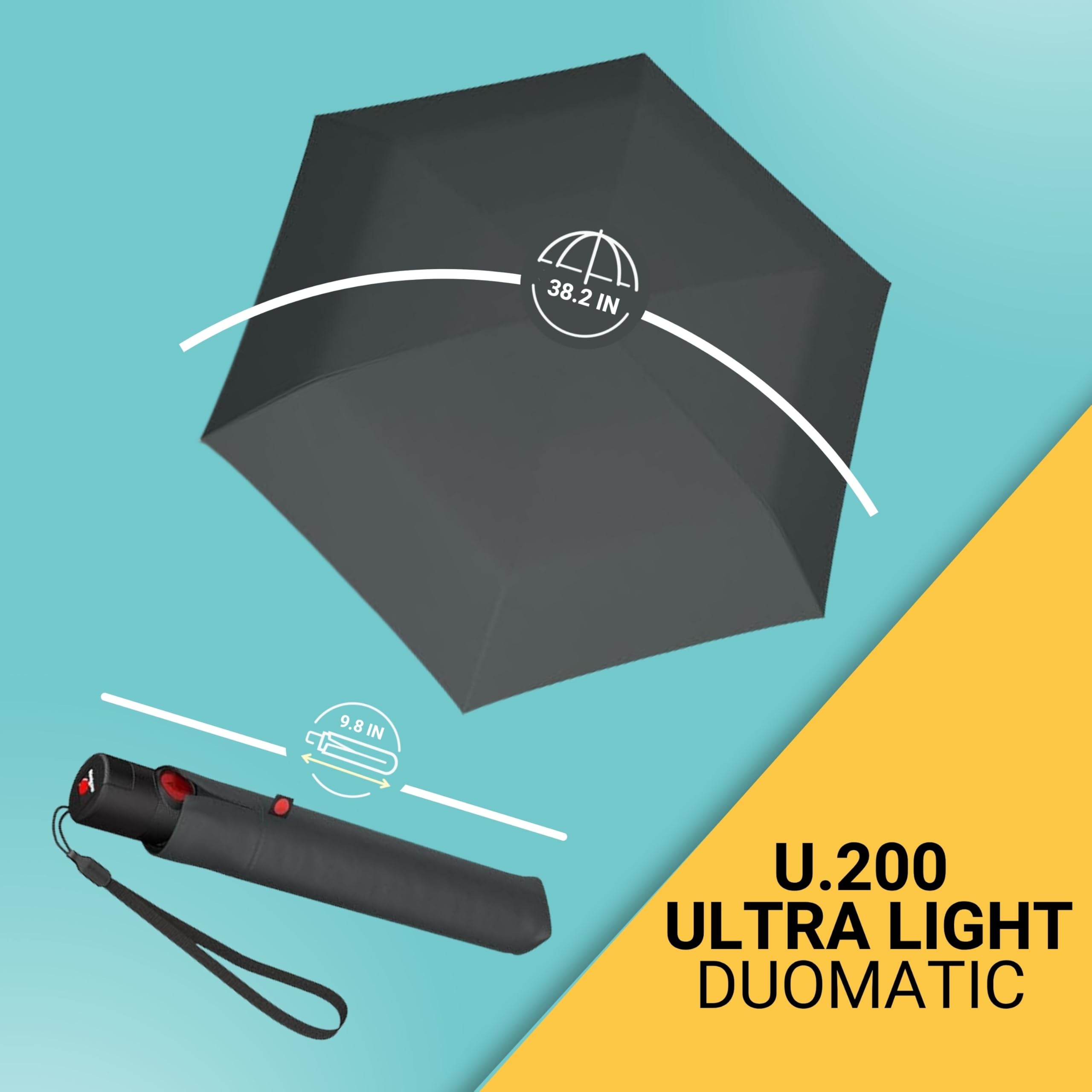 Knirps parapluie U.200 Ultra Light Duomatic Forest vert foncé