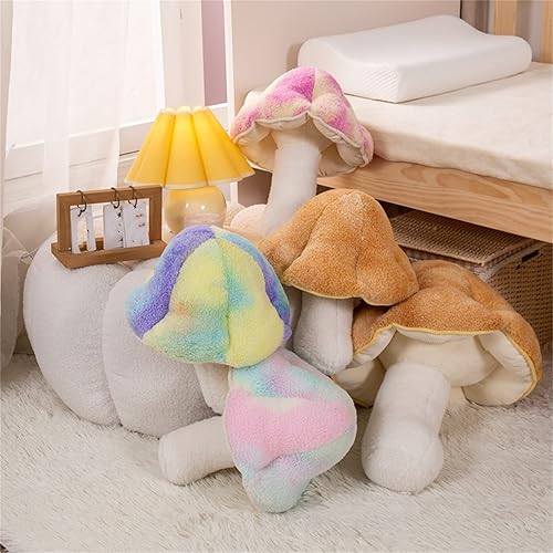 Miniatura 6 de Almohada de hongos Almohada de piso Cojín de sofá Decoración del hogar Almohadas Almohada de lectura (marrón, 12.6 in)