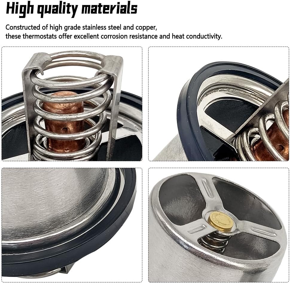 Thermostat Compatible with Detroit Diesel engines Series 60 50 Replace 23503827 023503827 681848 681829, 160°F 71°C 2pcs