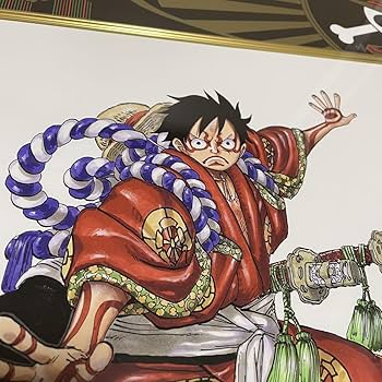 Amazon.co.jp: ワンピース 隈取りルフィ 高級複製原画 歌舞伎 ルフィ