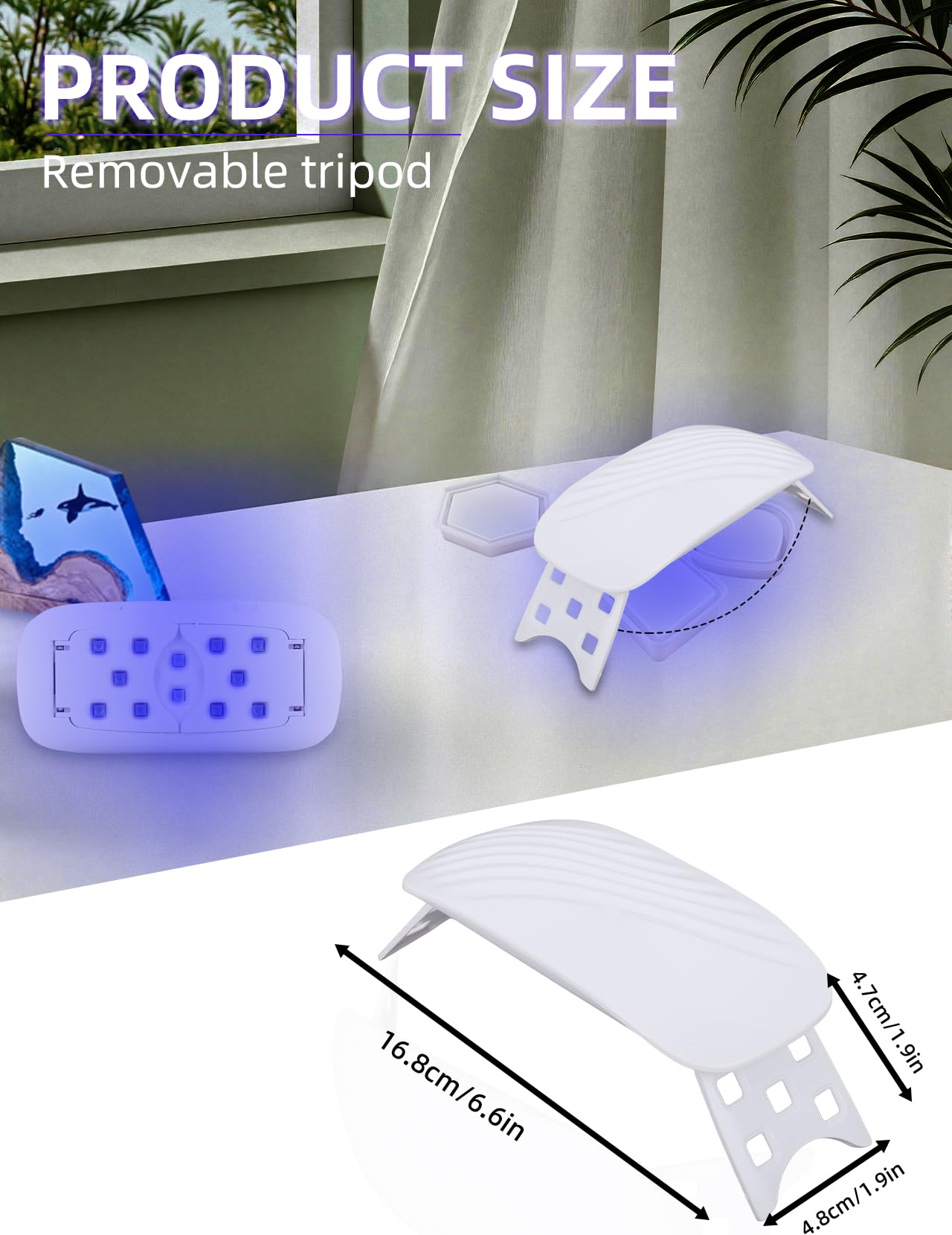 Lampe UV Pour Résine, Lampe De Durcissement à Colle UV 36 W 12 LED Avec Support Pliable USB Pour Bricolage En Résine, Lampe De Durcissement De Colle
