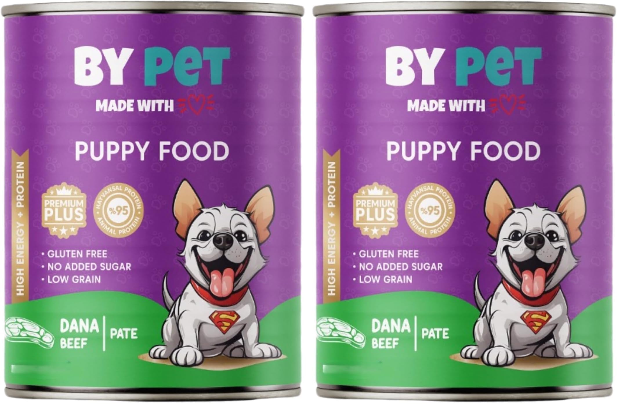 Bypet Dana Etli Yavru Yaş Köpek Maması 1 Adet -415 Gram Konserve 2li paket