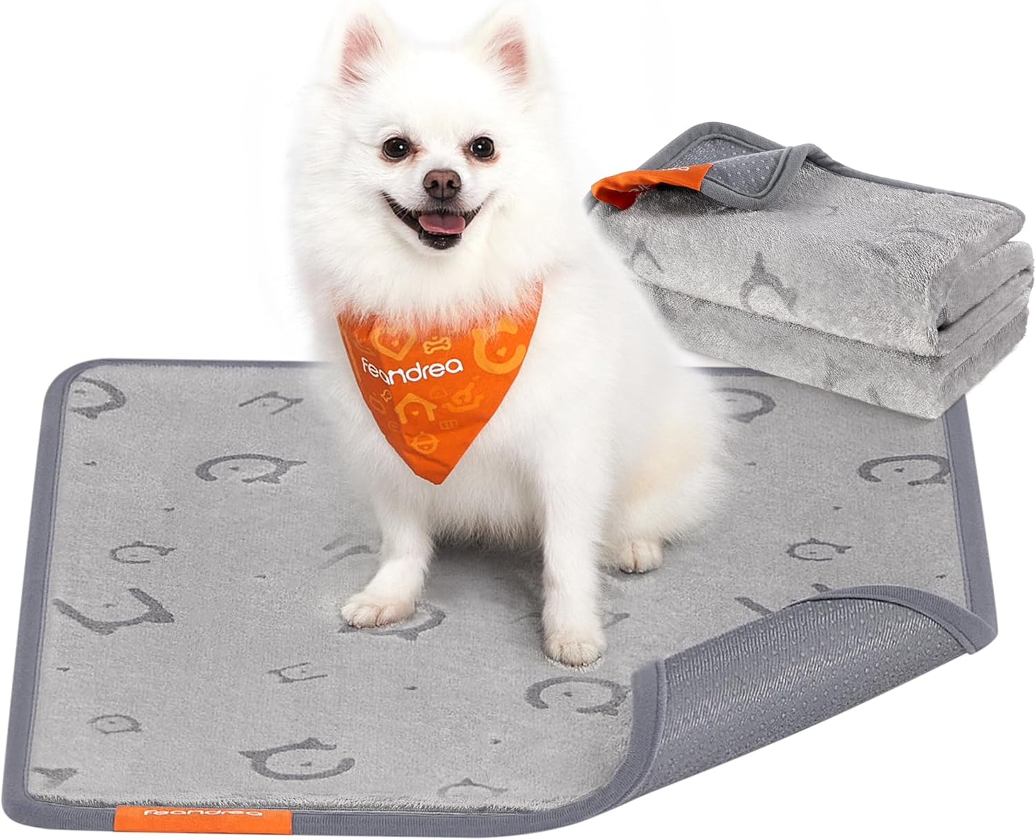 Feandrea Washable Pee Pads for Dogs, 2 Pack, Reusable Dog Pads, 24 x 18 Inches, S, Waterproof Pet Training Pads, Leakproof, Non-Slip, Super Absorbent, for Dogs, Cats, Rabbits, Dove Gray UPTD001G01 Feandrea Washable Pee Pads for Dogs, 2 Pack, Reusable Dog Pads, 24 x 18 Inches, S, Waterproof Pet Training Pads, Leakproof, Non-Slip, Super Absorbent, for Dogs, Cats, Rabbits, Dove Gray UPTD001G01