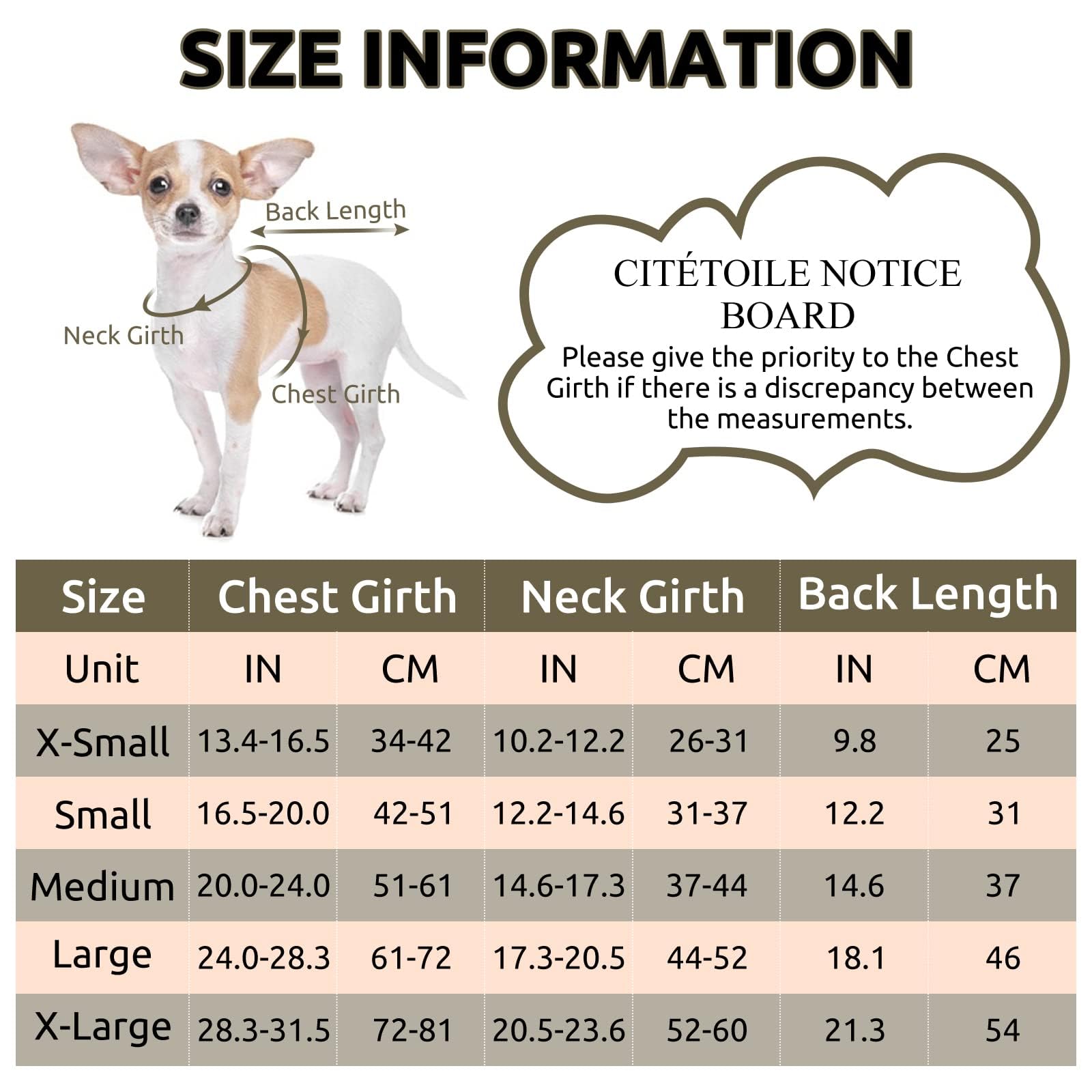 CITÉTOILE Cappotto per Cani, Gilet Invernale Chihuahua con foro Coulisse, Giacca Calda di lana Spessa Adatta a Cani Invernali Piccoli/Medi/Grandi, Verde, XS