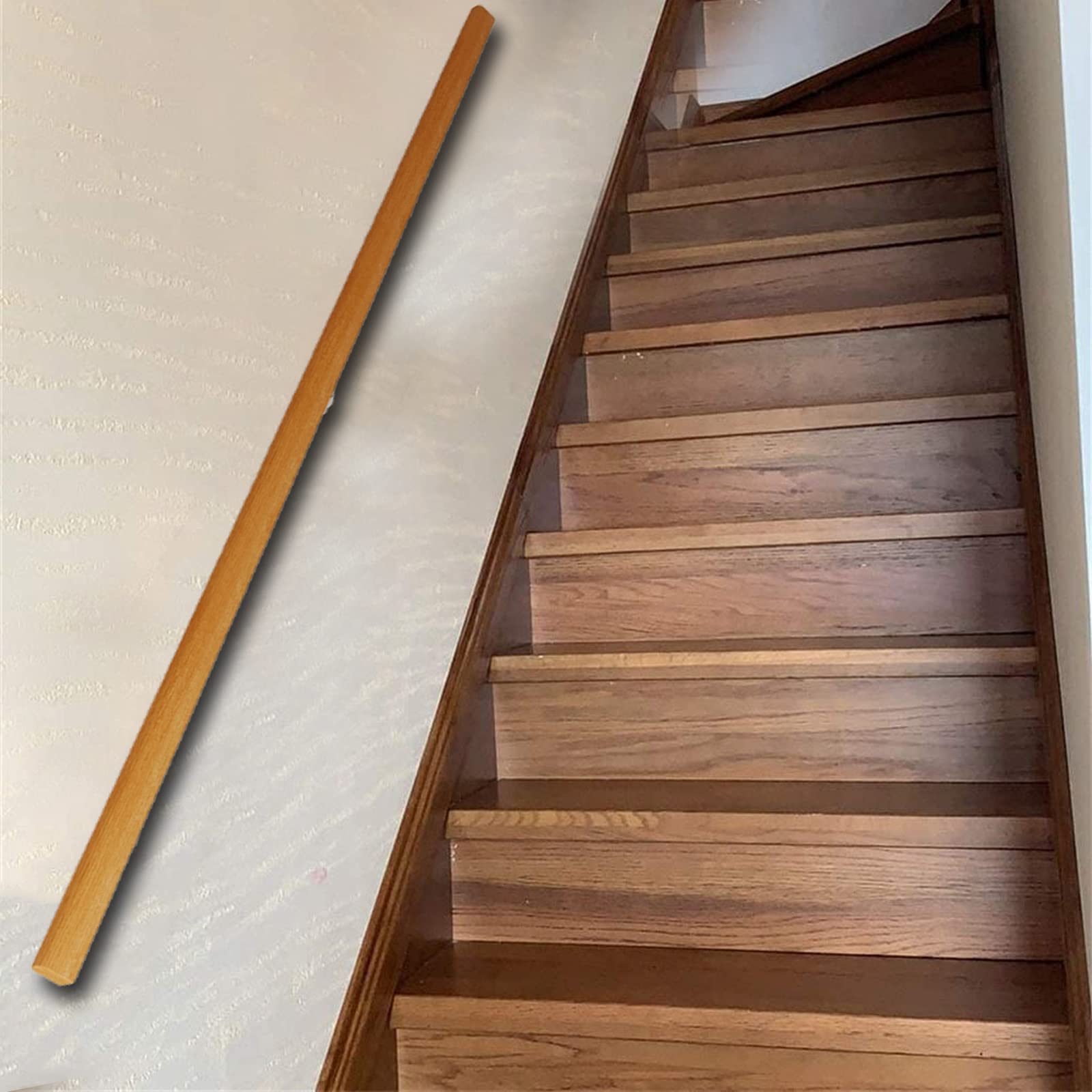 Rampe d'escalier antidérapante MObyat avec tige de support murale robuste