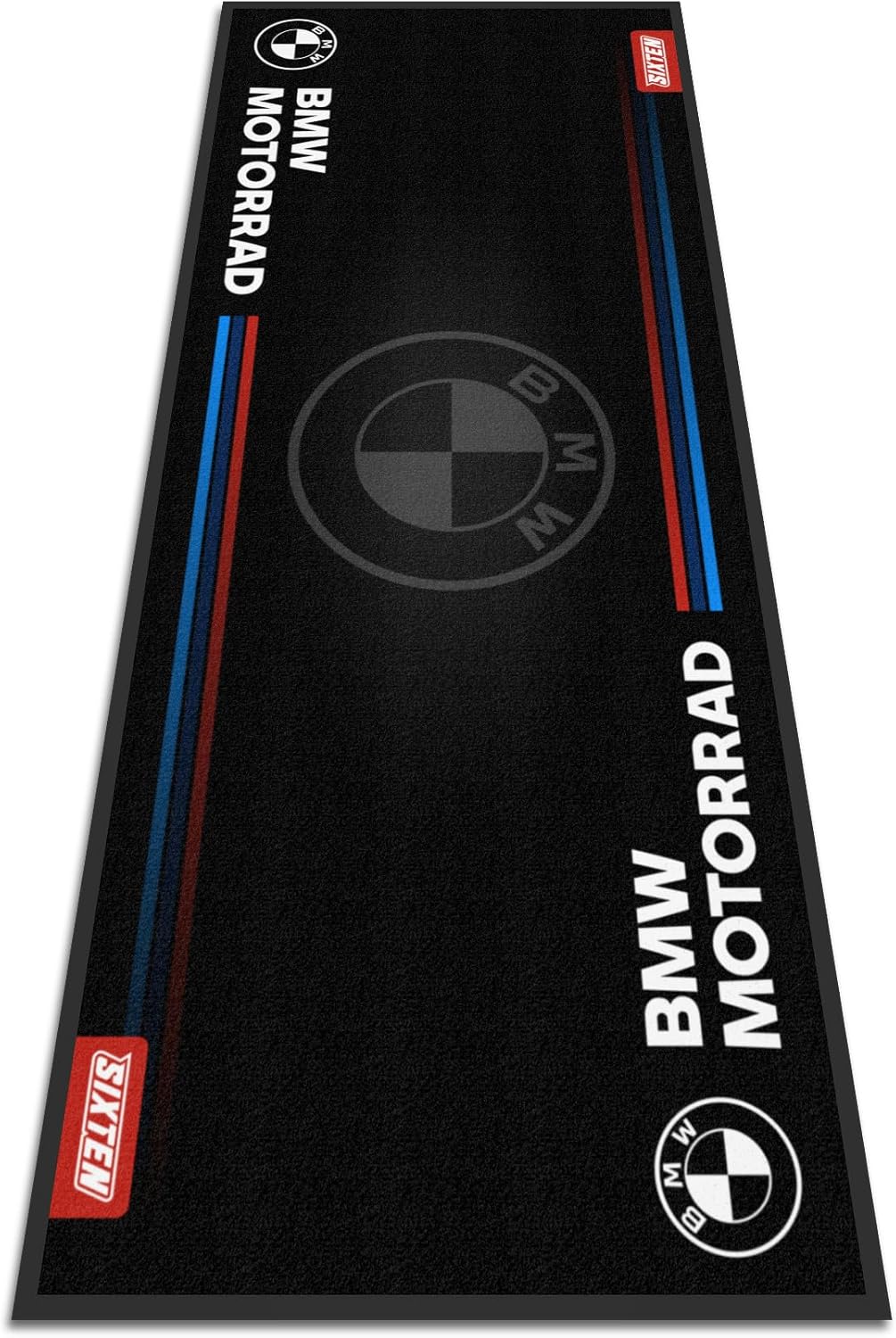 SIXTEN BMW Motorsport Motorcycle Mat Stock 95x240 - Eco-Friendly Garage and Paddock Mat - Washable, Oil-Absorbent, and Eco-Friendly - Motorcycle Protection Mat