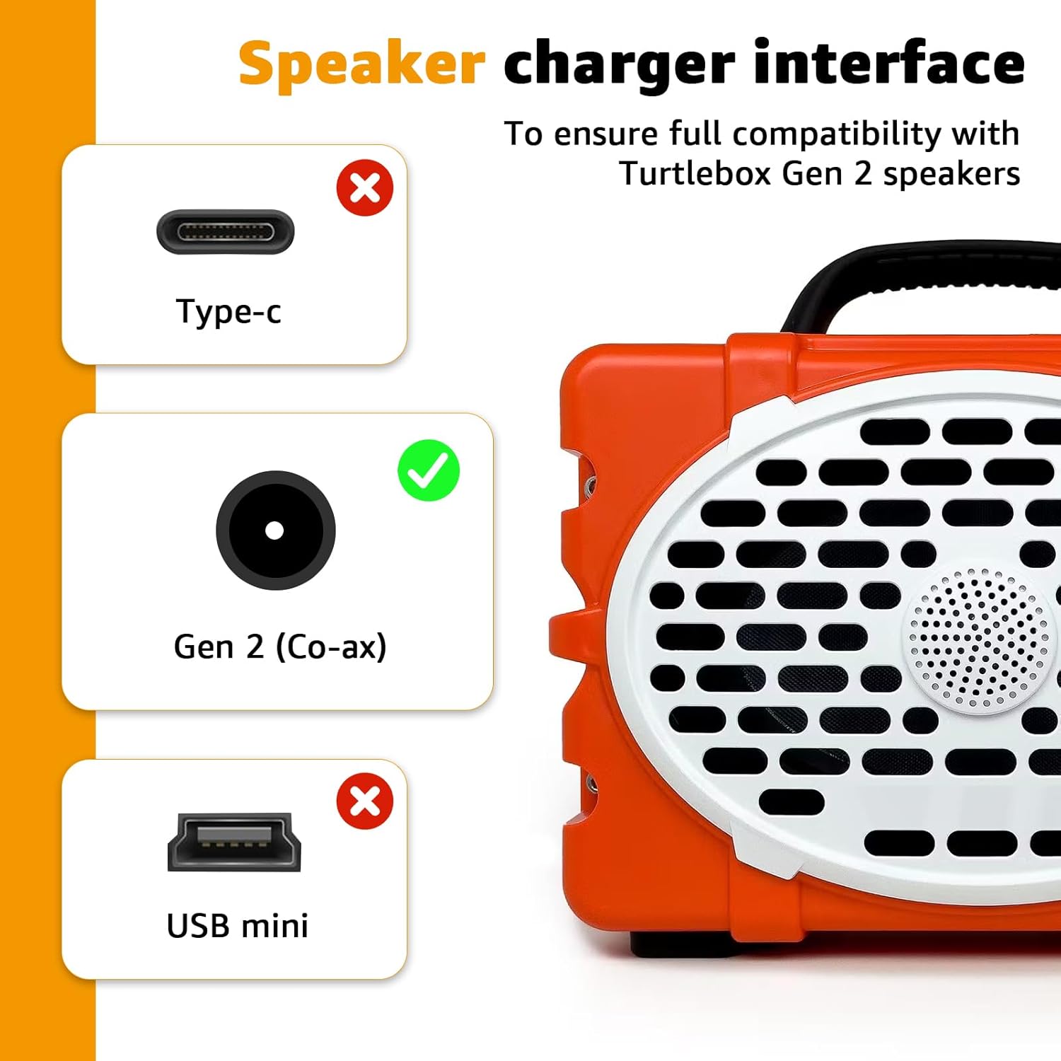 New Upgrade Speaker Charger for Turtlebox Gen 2 & Gen 3: Loud! Replacement Outdoor Portable Bluetooth 5.0 Speaker Power Cord - Image 7