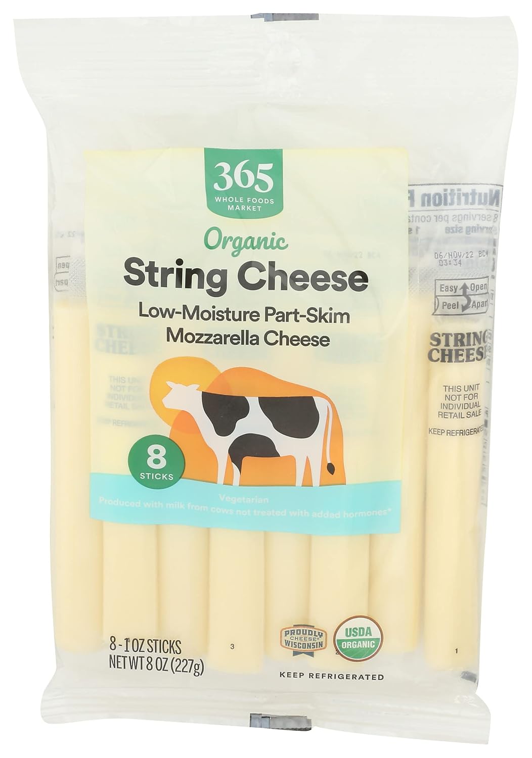 365 by Whole Foods Market Organic Mozzarella String Cheese, 8 OZ
