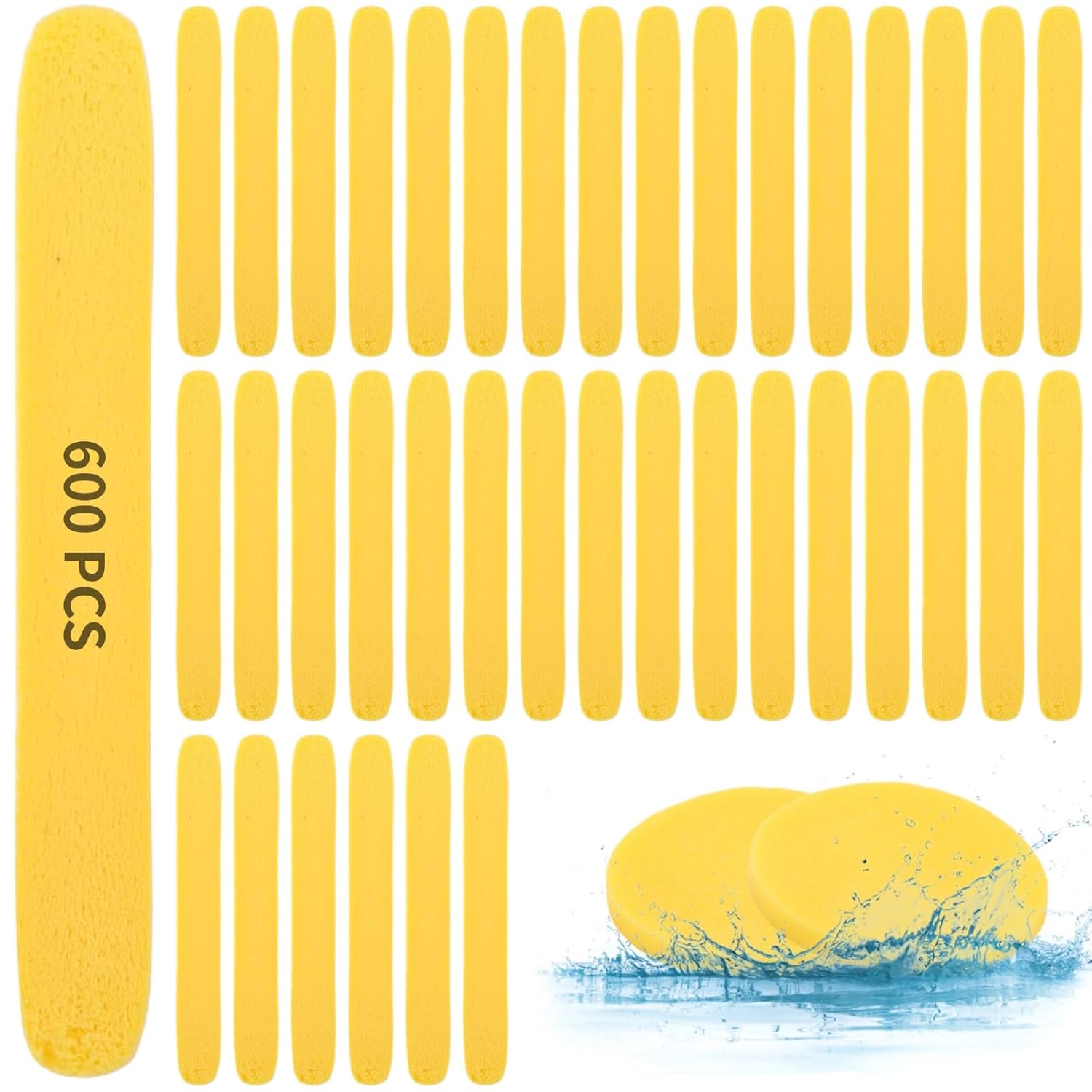 600 Pcs Compressed Facial Sponges for Estheticians - PVA Makeup Sponges Compact and Soft, Ideal for Daily Skincare and Makeup Application