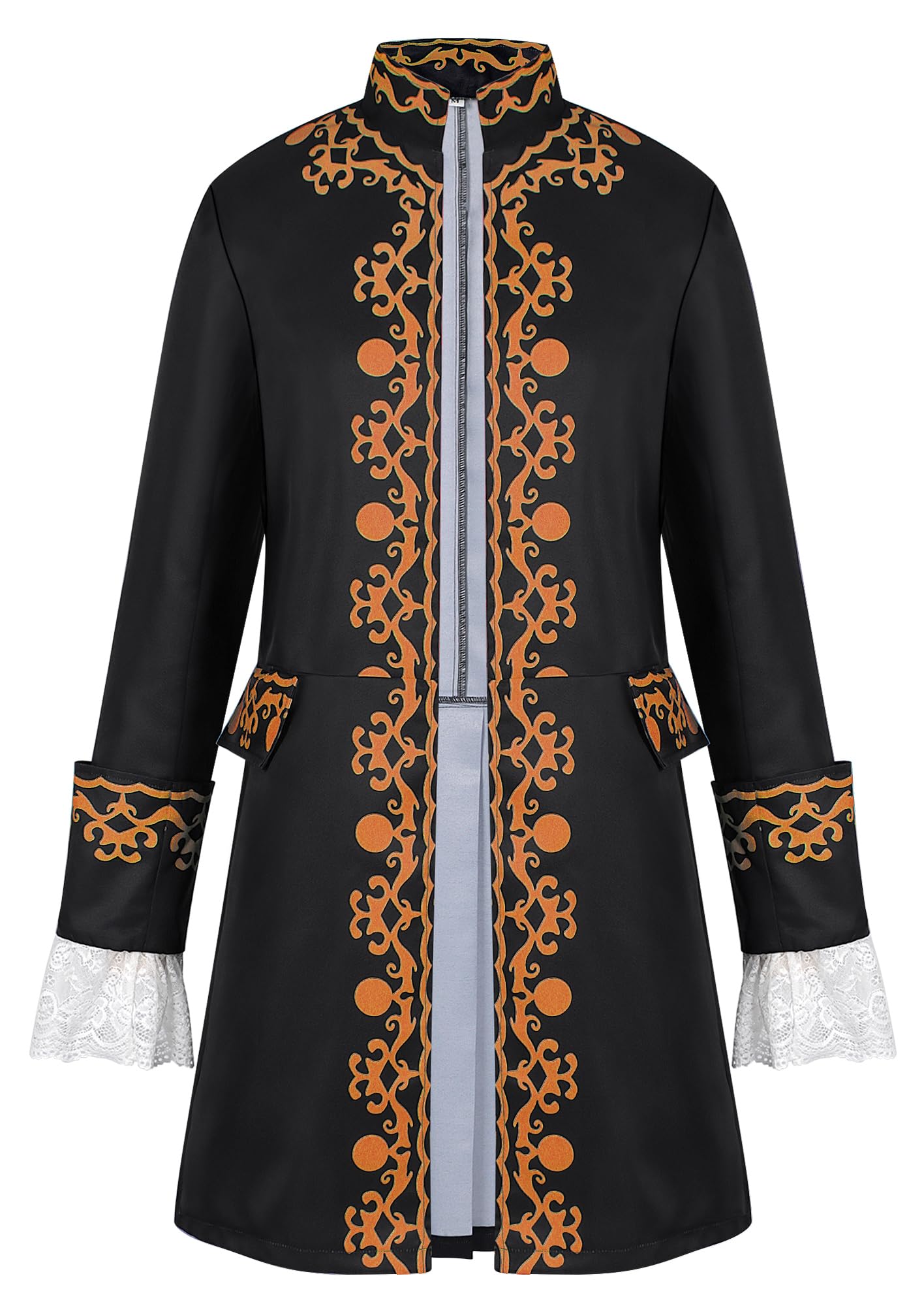 FRAC Men's Steampunk Jacket Gothic Long
