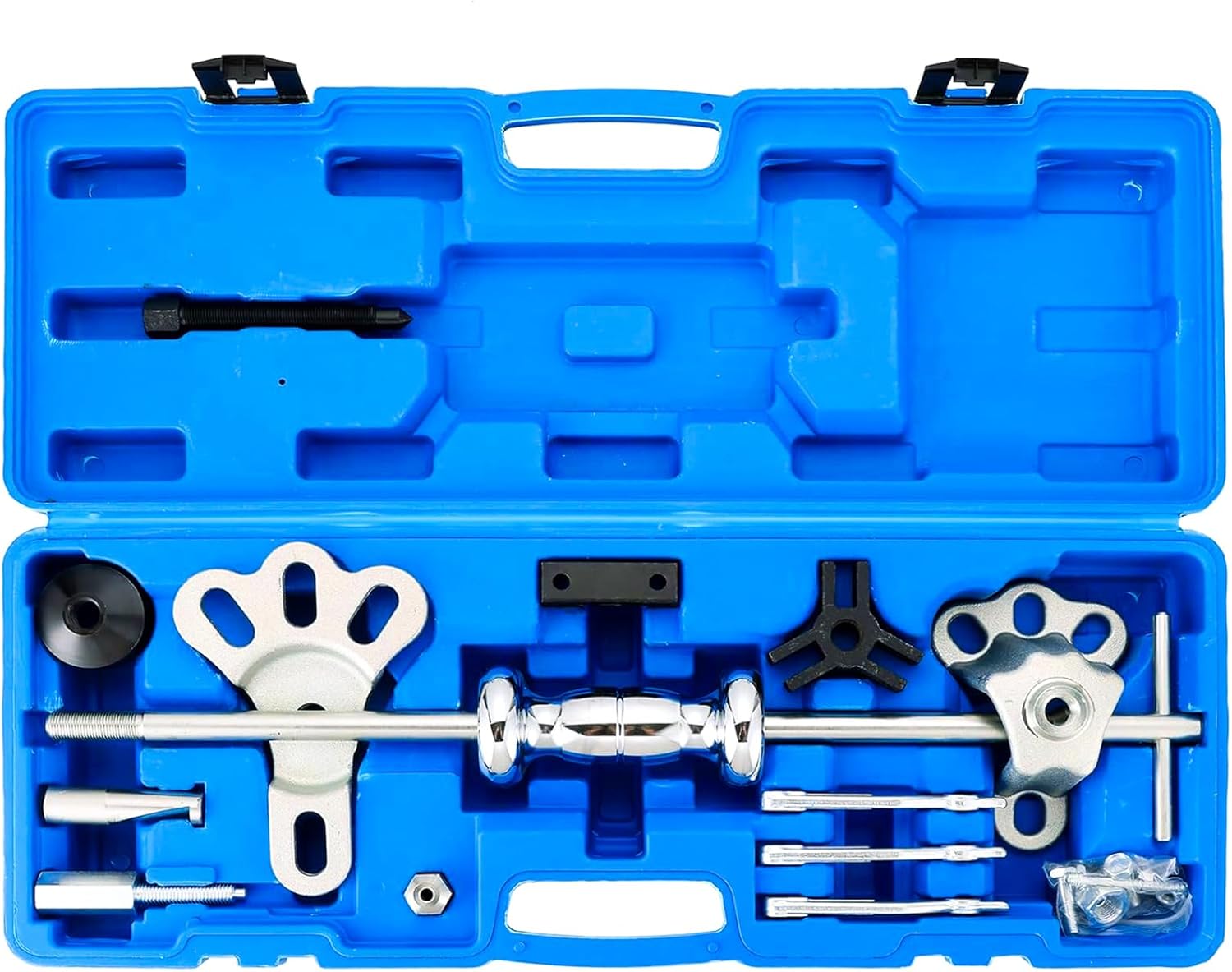 DASBET 19PCS Slide Hammer Puller Set | 9-Way Internal External Puller Hub Puller, Dent Hub Gear Puller Remover Set, Wheel Hub Puller Dent Repair Kit