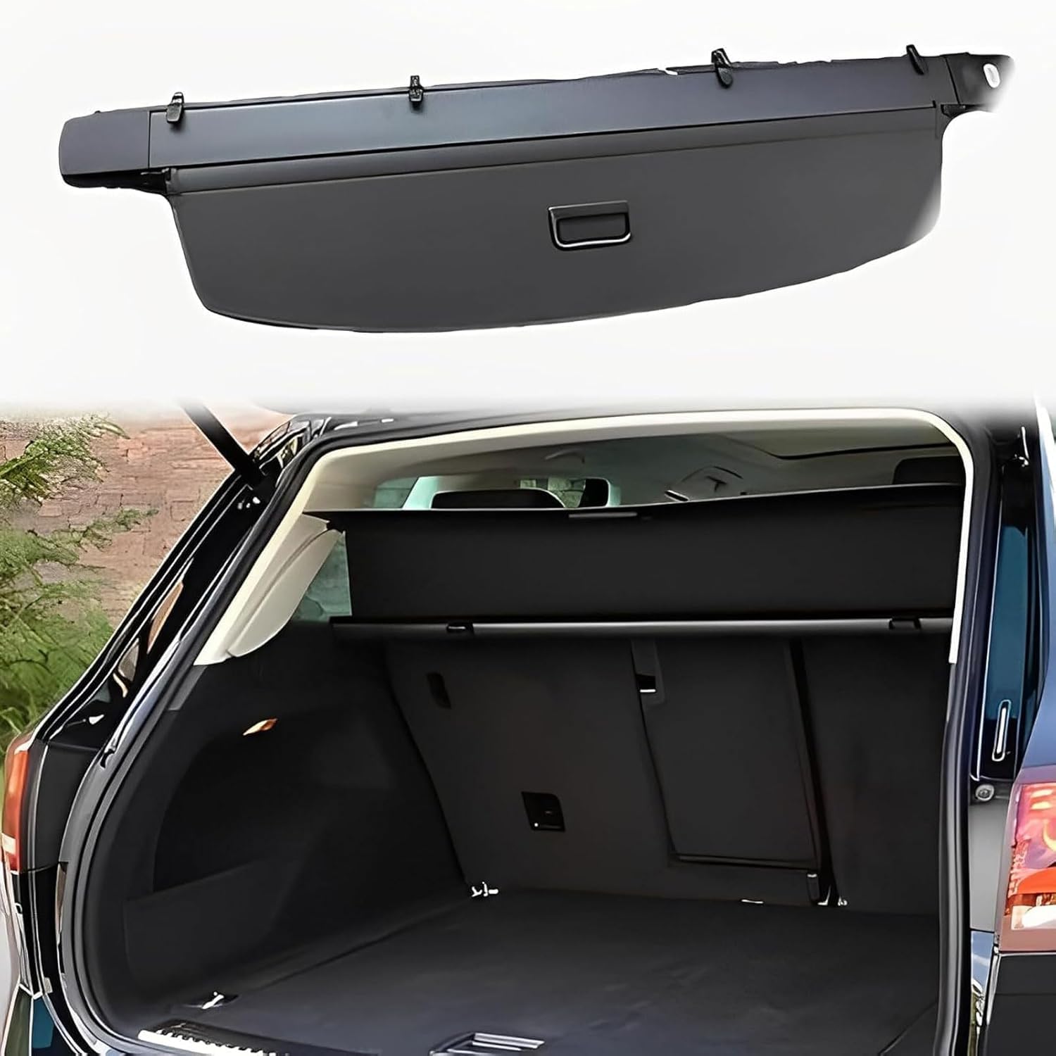 Cubreobjetos retráctil VW Touareg 2011-2018, lona extensible para maletero trasero 1
