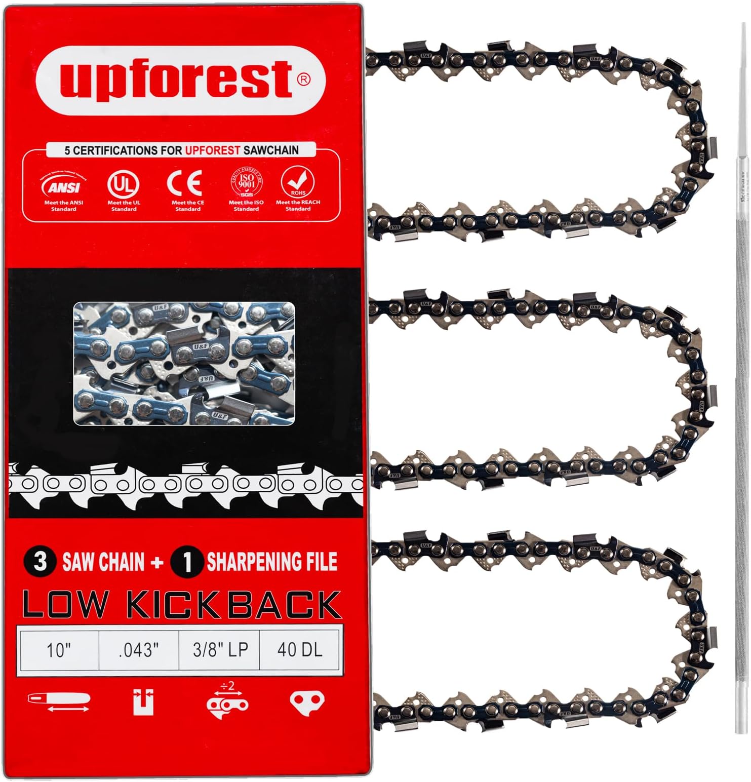 Amazon.com: 10-inch Chainsaw Chain,2 Packs 10-inch Replacement Chain ...